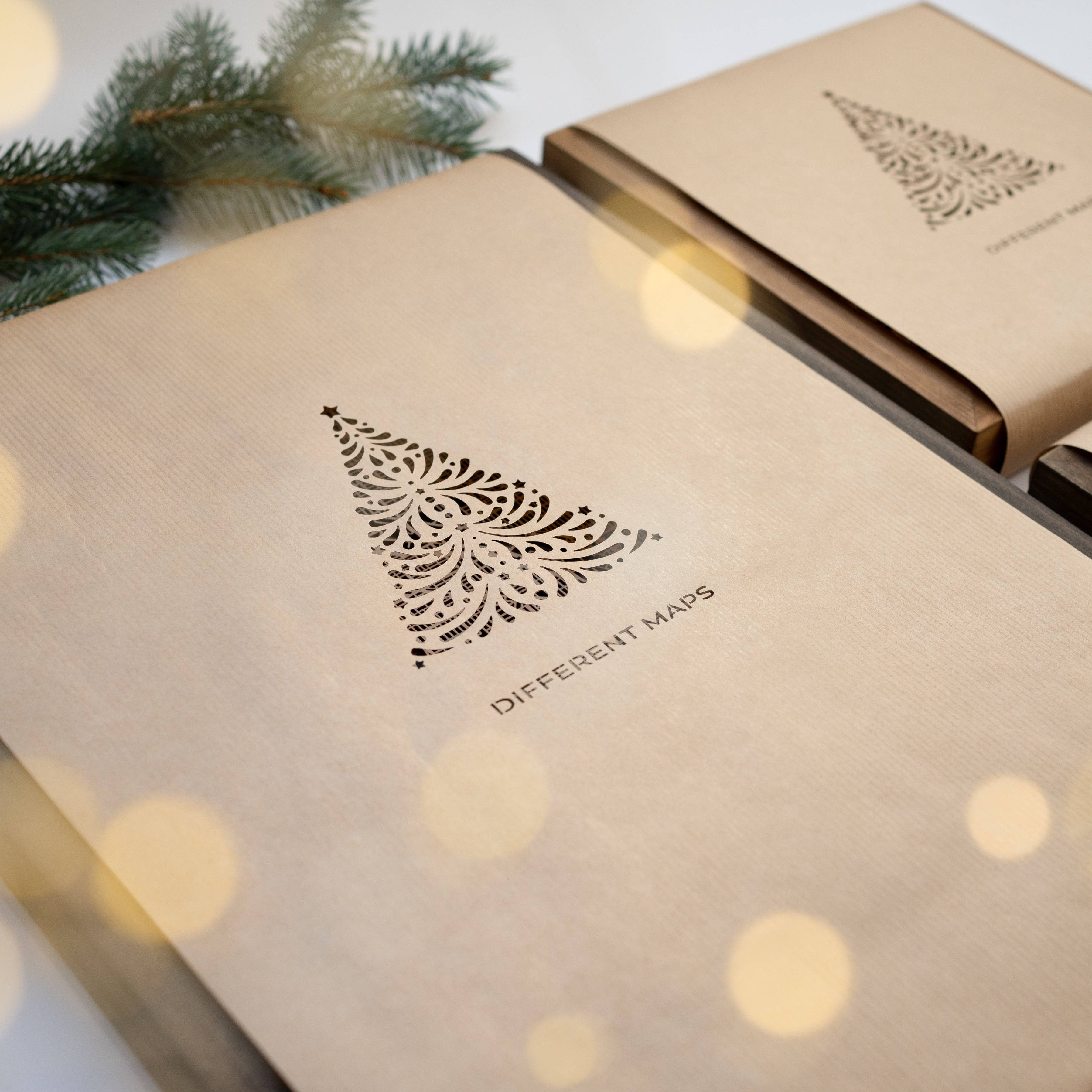 Personalized Christmas Gift Wood Map