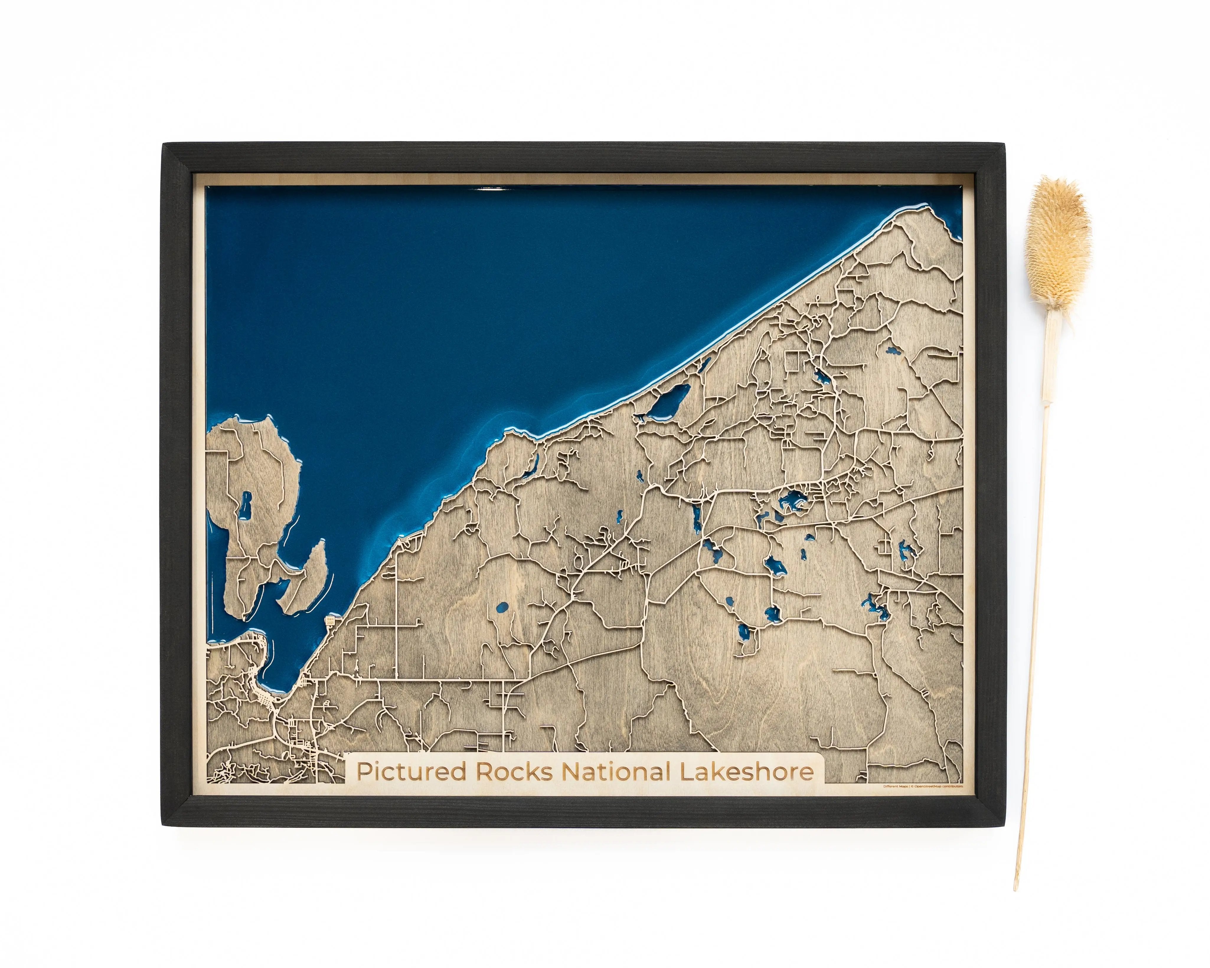 Pictured Rocks National Lakeshore Wood Map