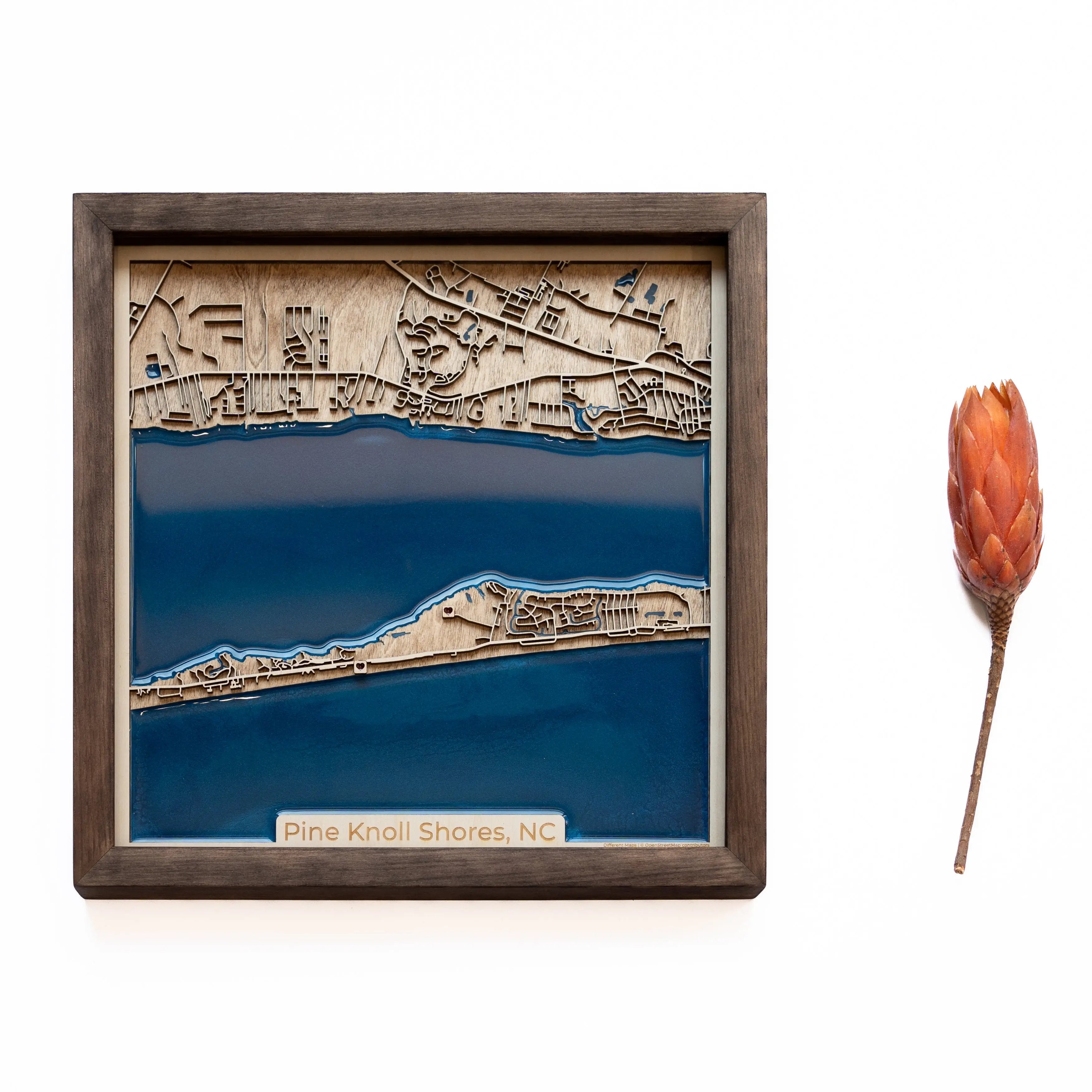 Pine Knoll Shores Wood Map