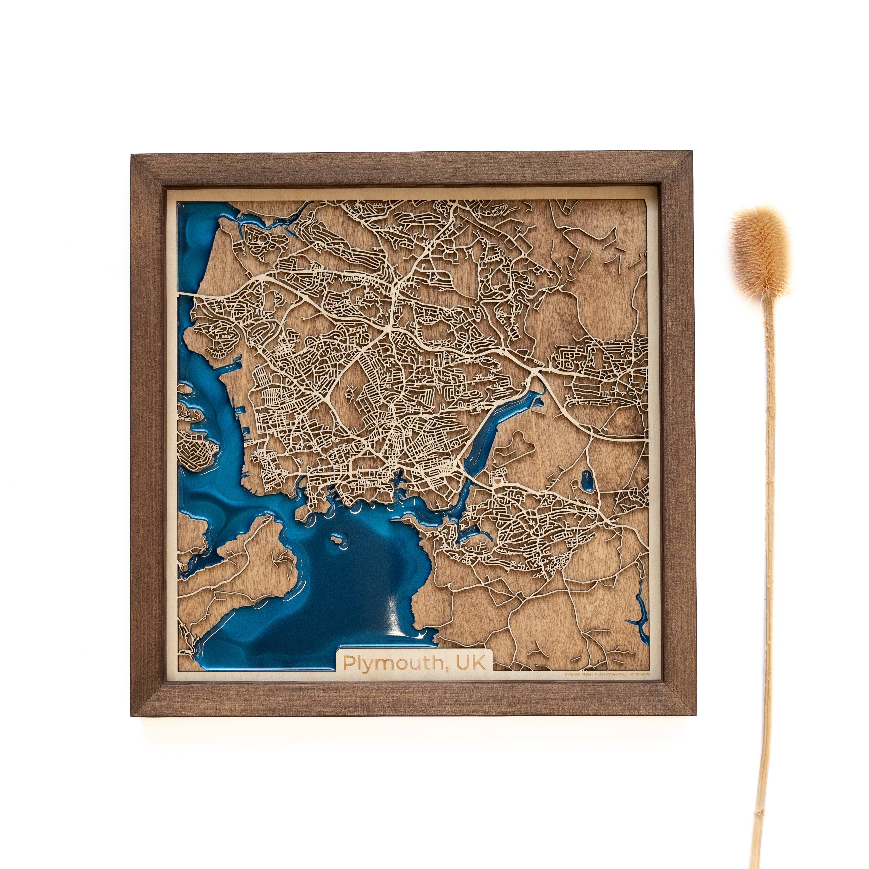 Plymouth UK Wood Map