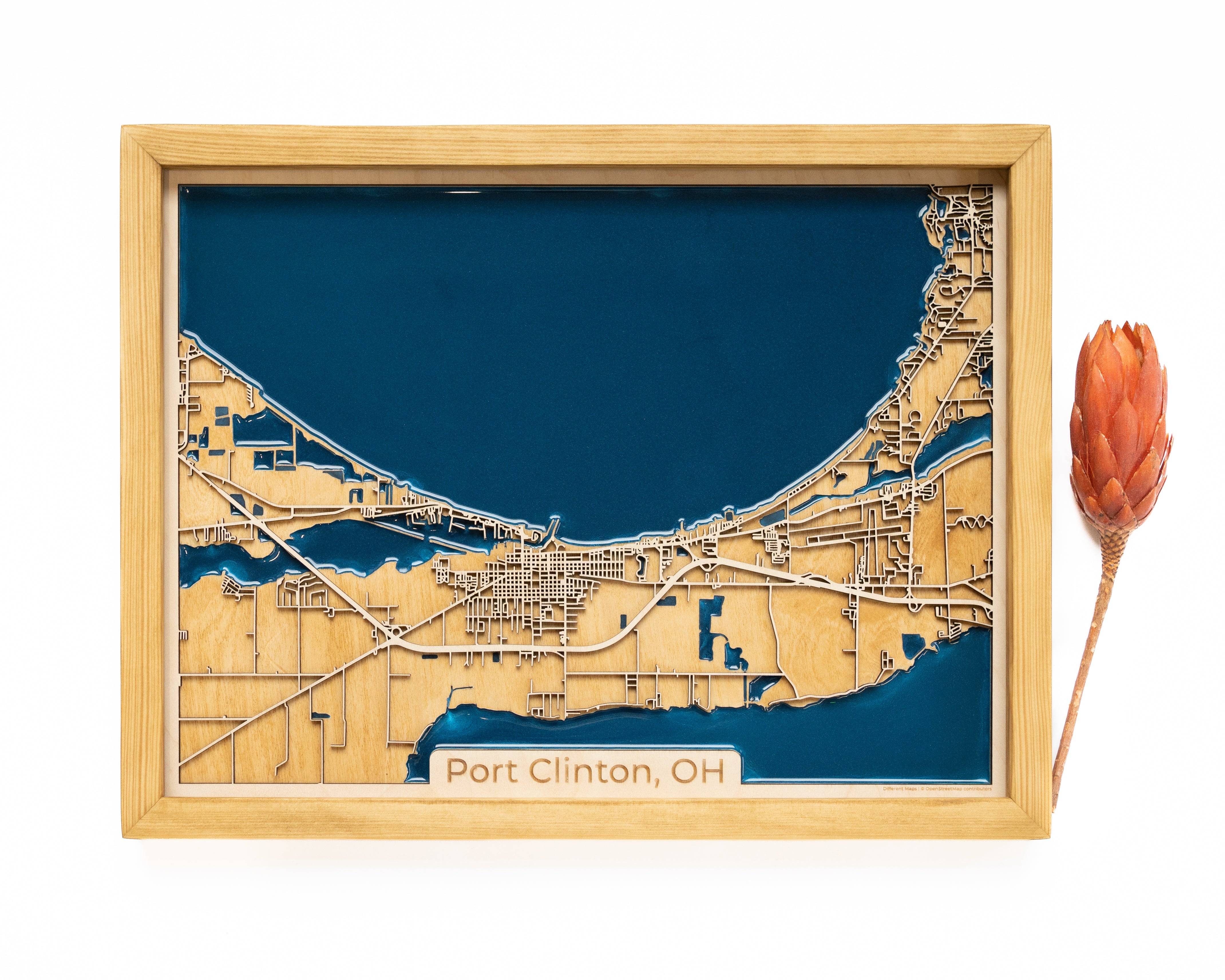 Port Clinton Wood Map