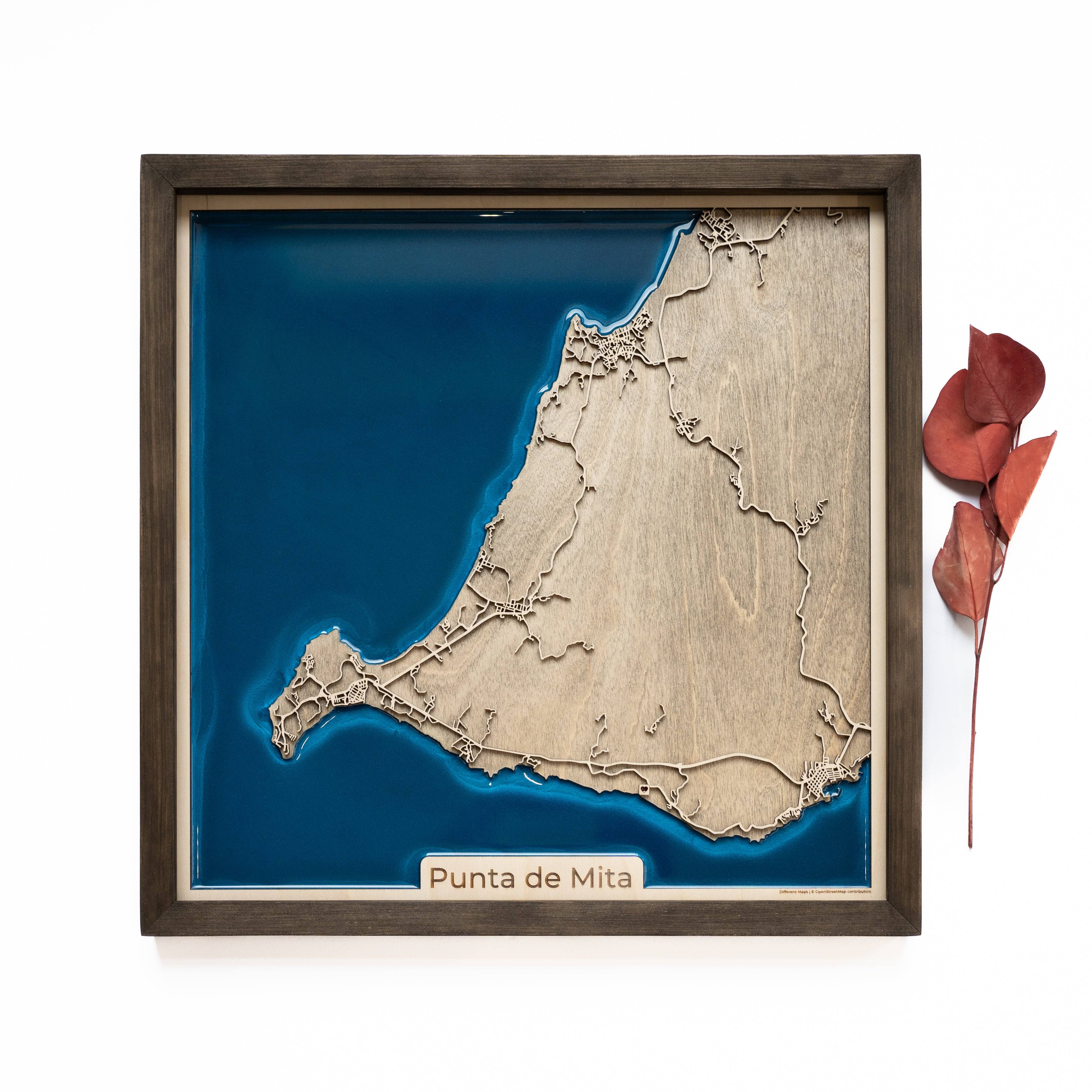 Punta de Mita Wood Map