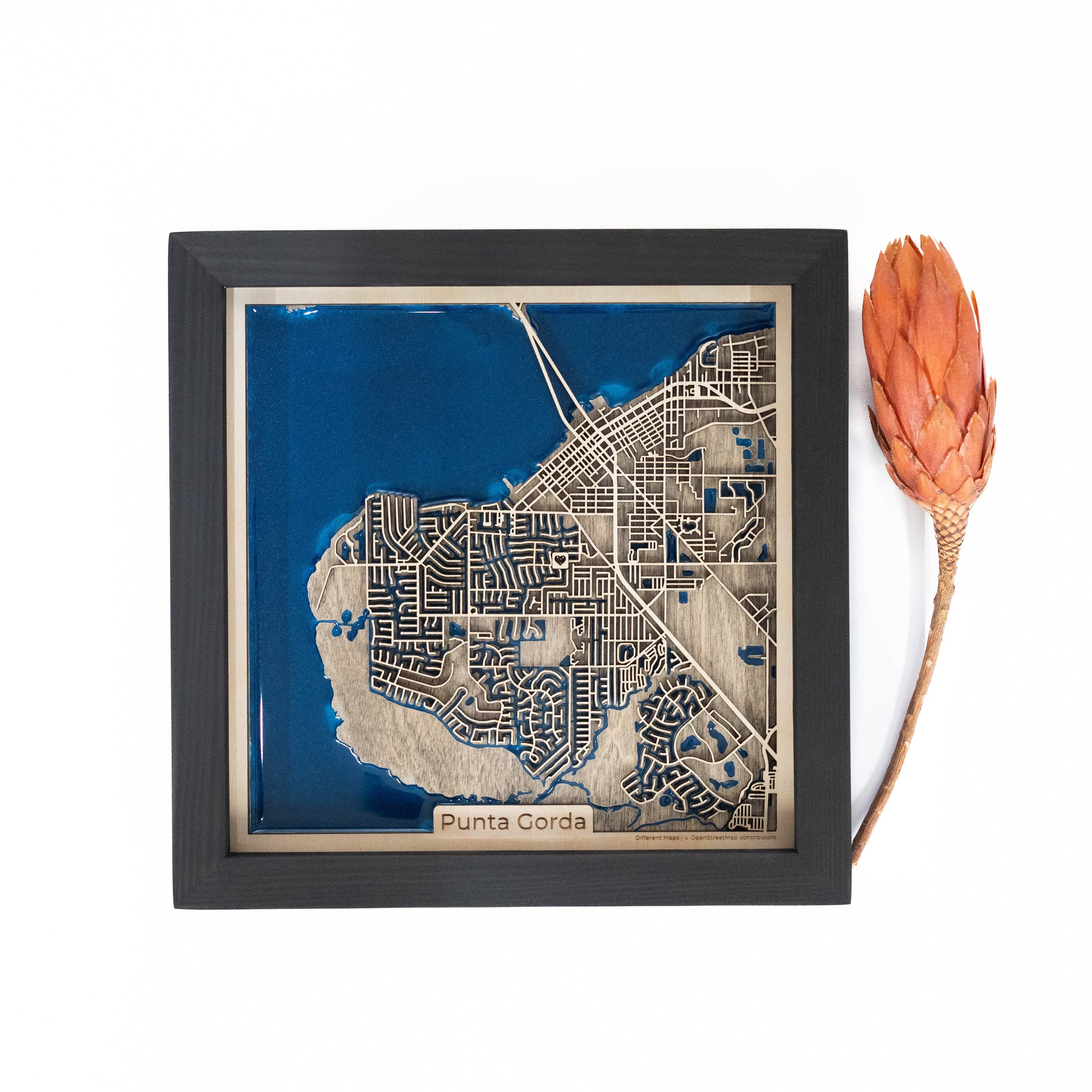 Punta Gorda Wood Map