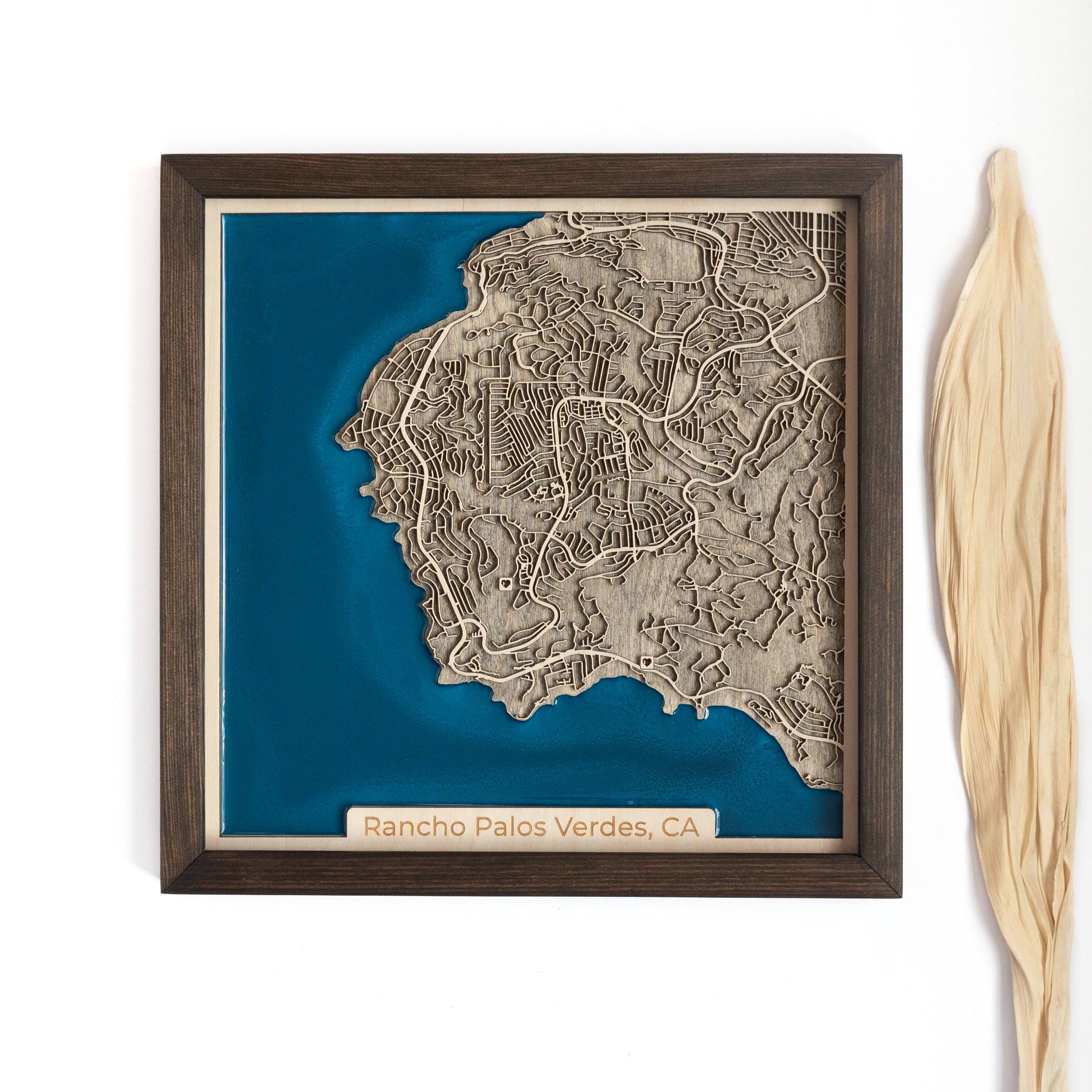 Rancho Palos Verdes CA Wood Map