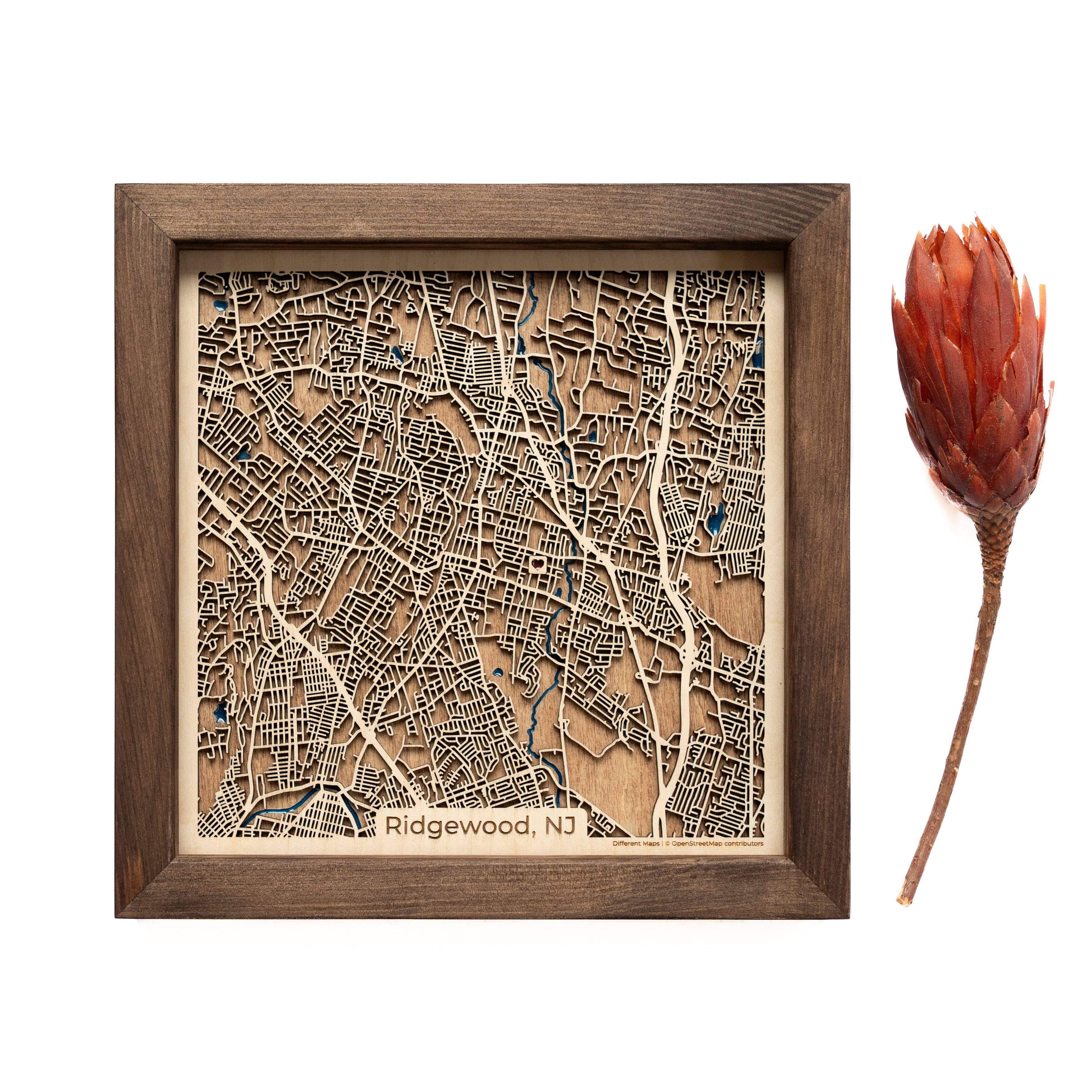 Ridgewood NJ wood map