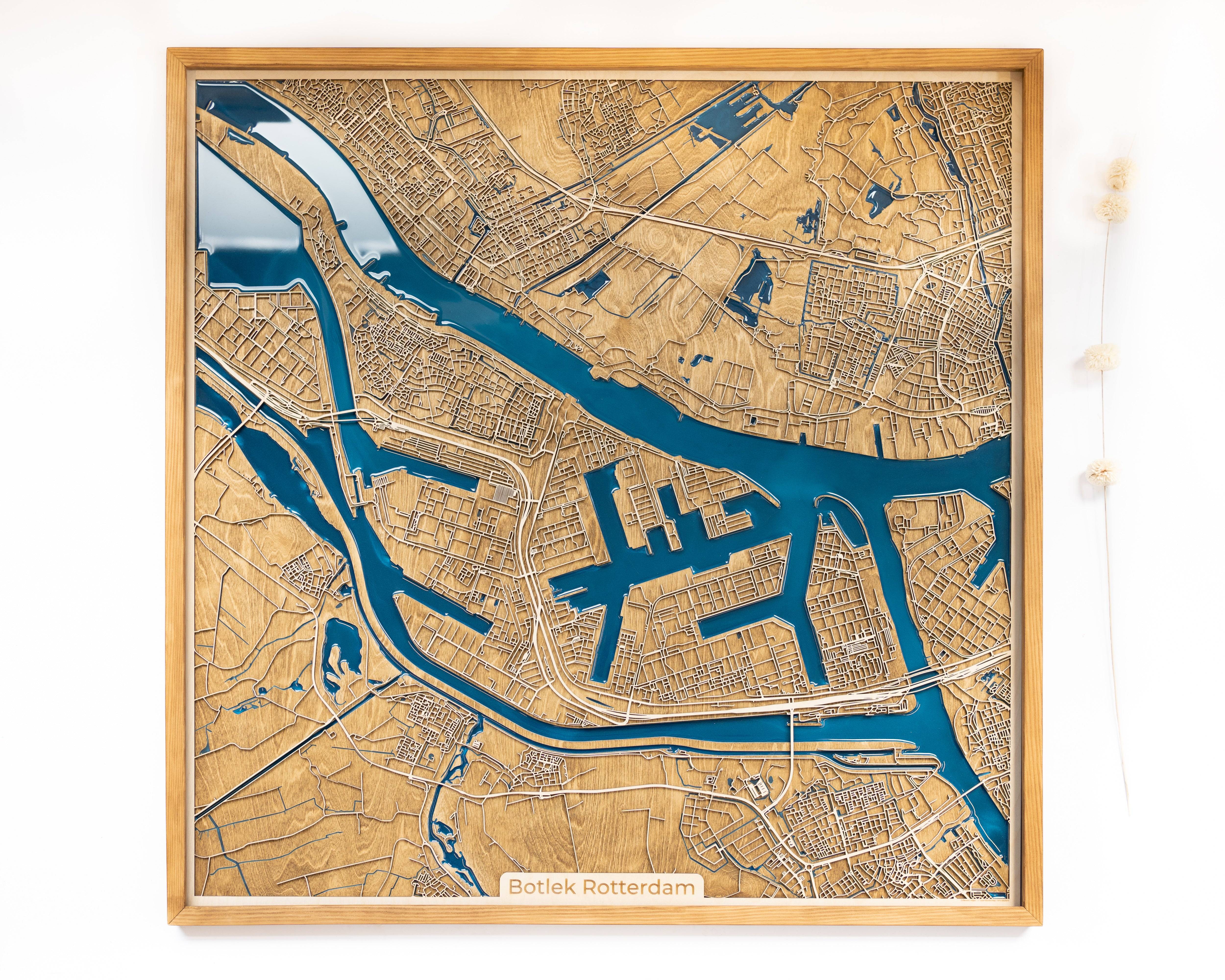 Botlek Rotterdam Wood Map