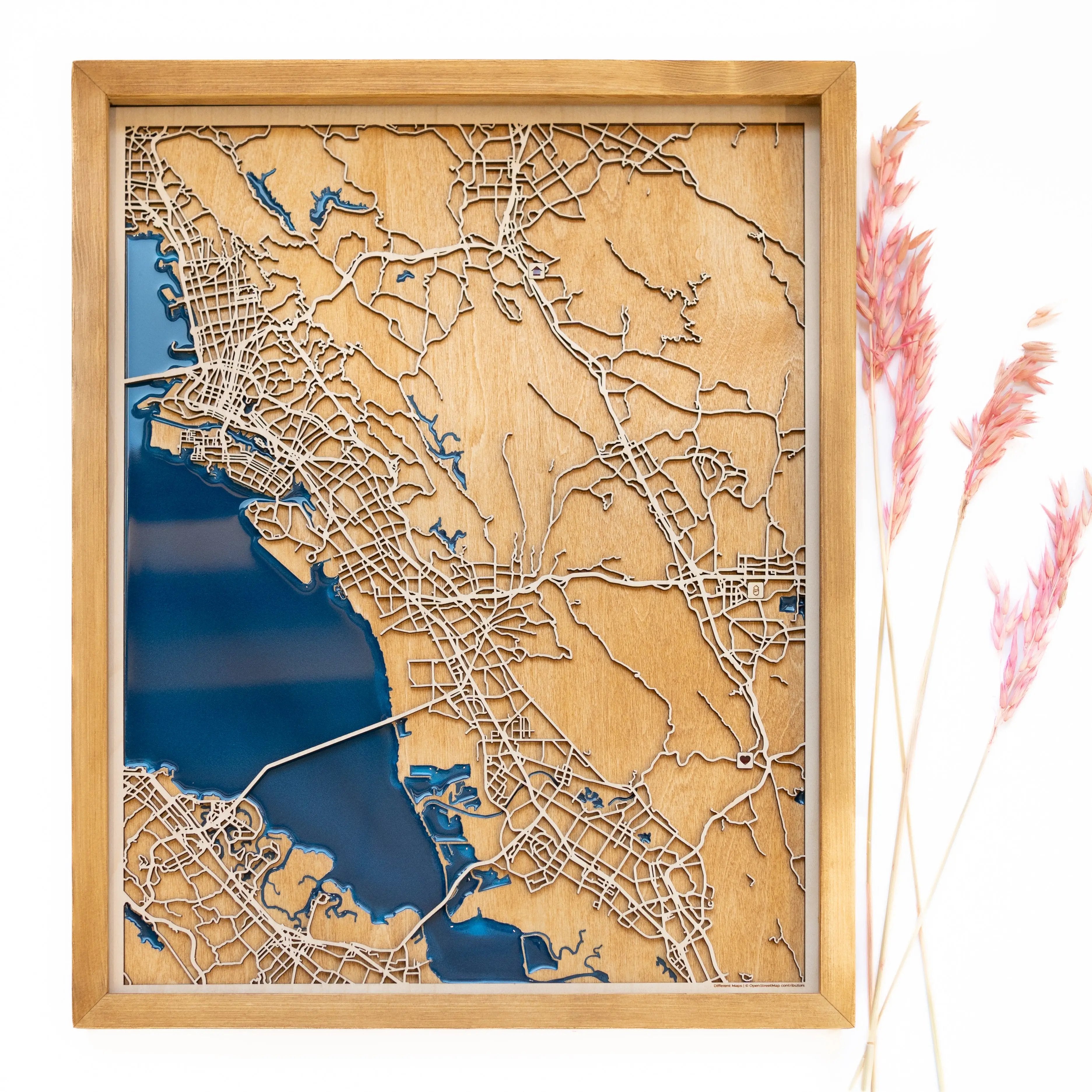 San Francisco Wooden Map