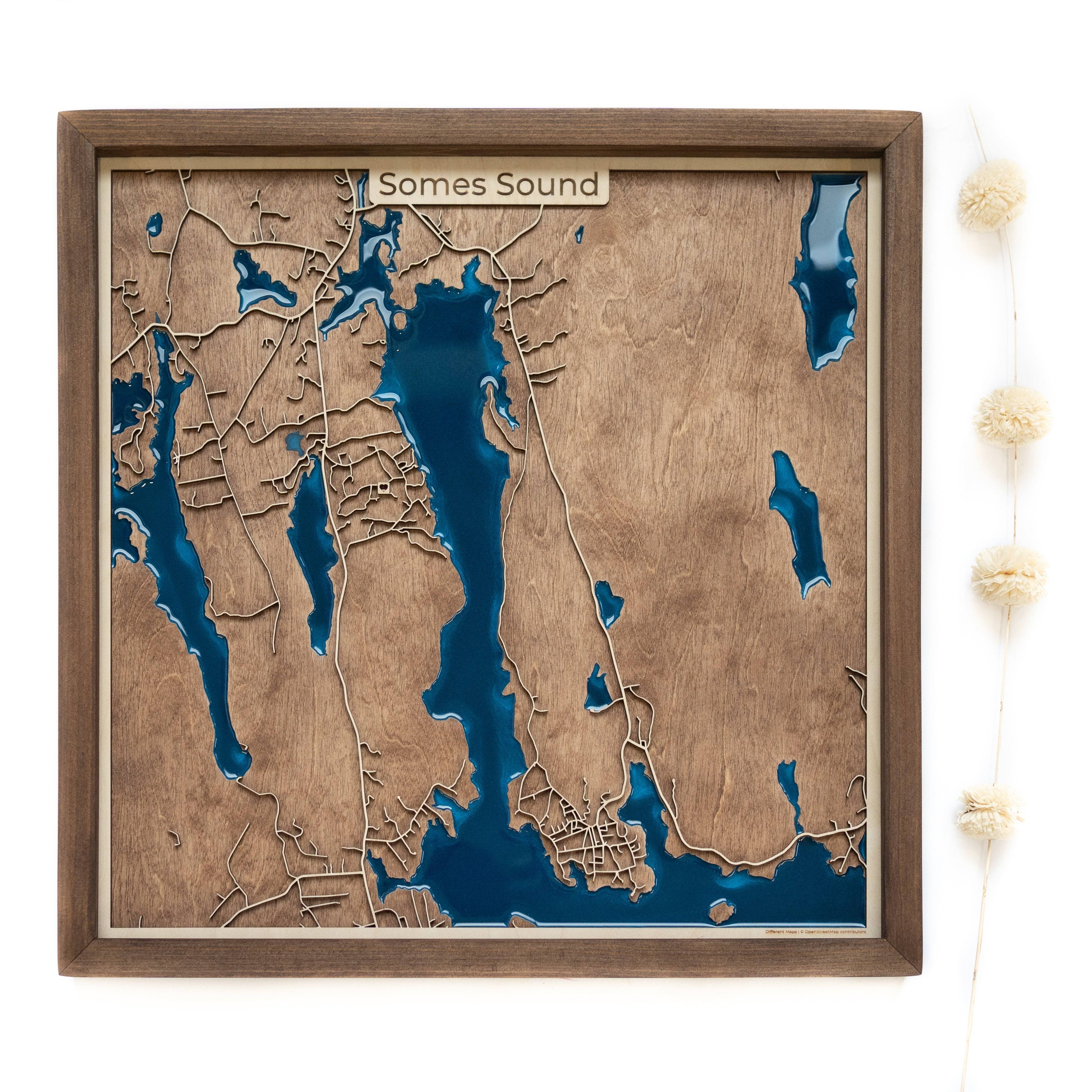 Somes Sound ME Wood Map