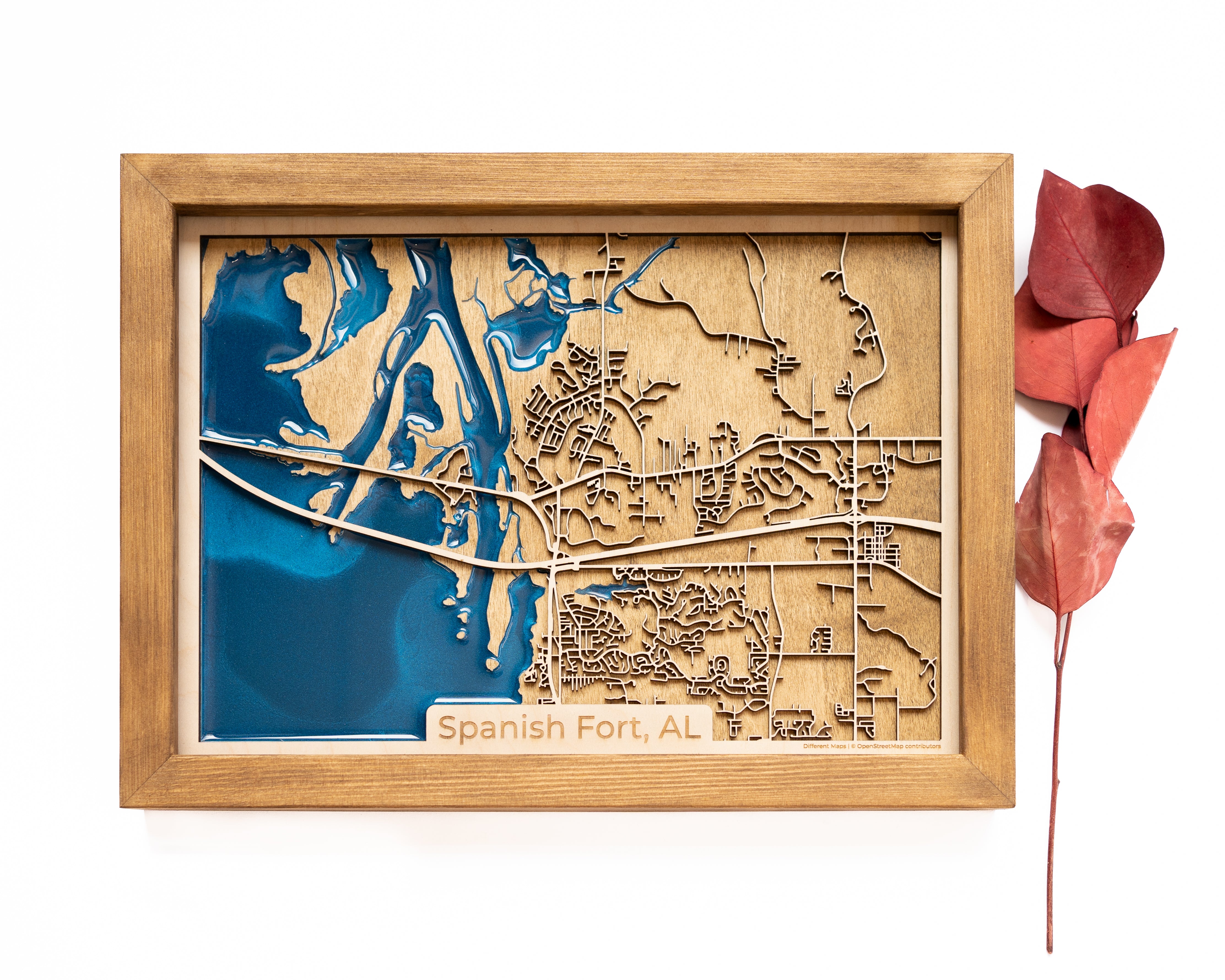 Spanish Fort Wood Map