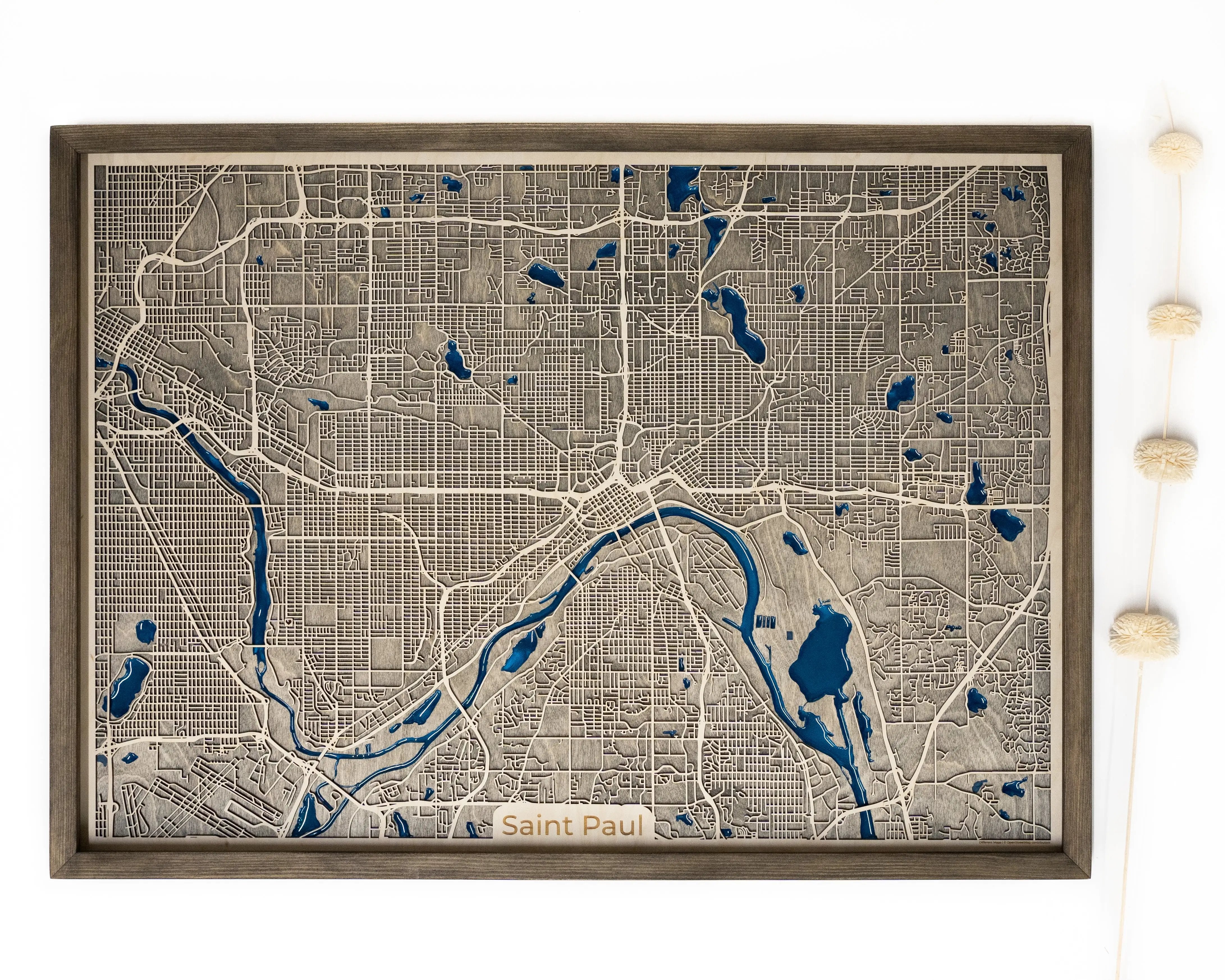 Saint Paul Wood Map