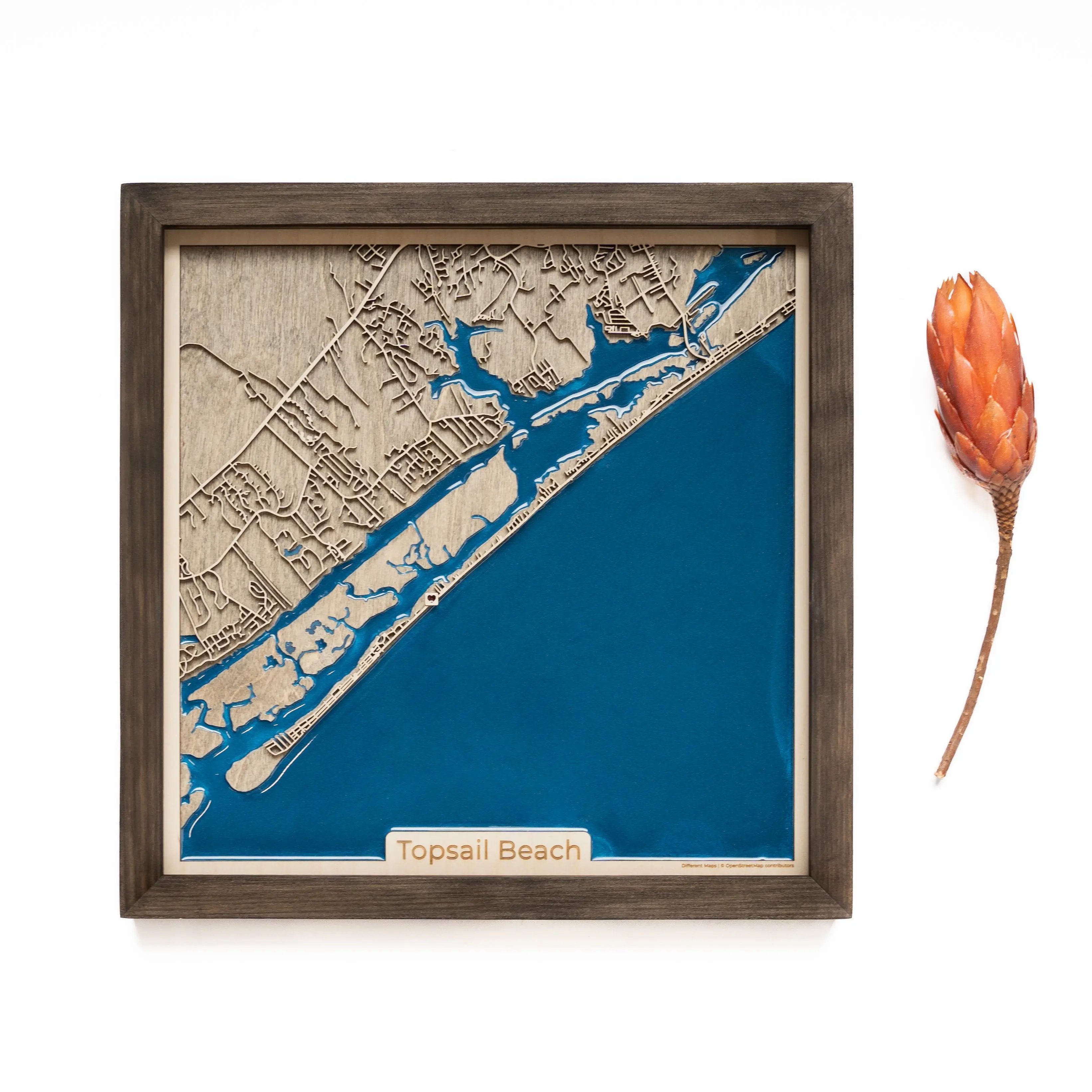 Topsail Beach Wood Map