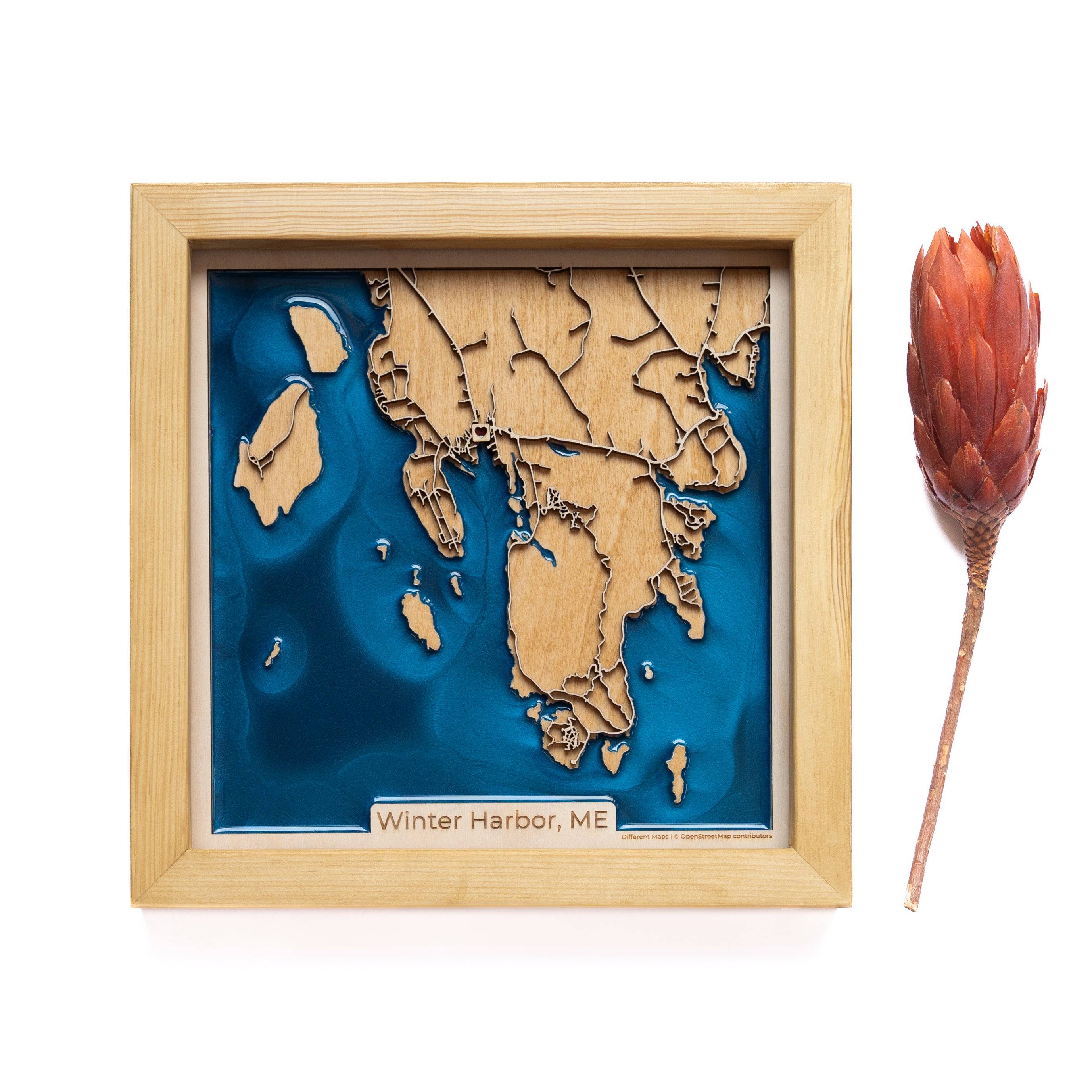 Winter Harbor Wood Map