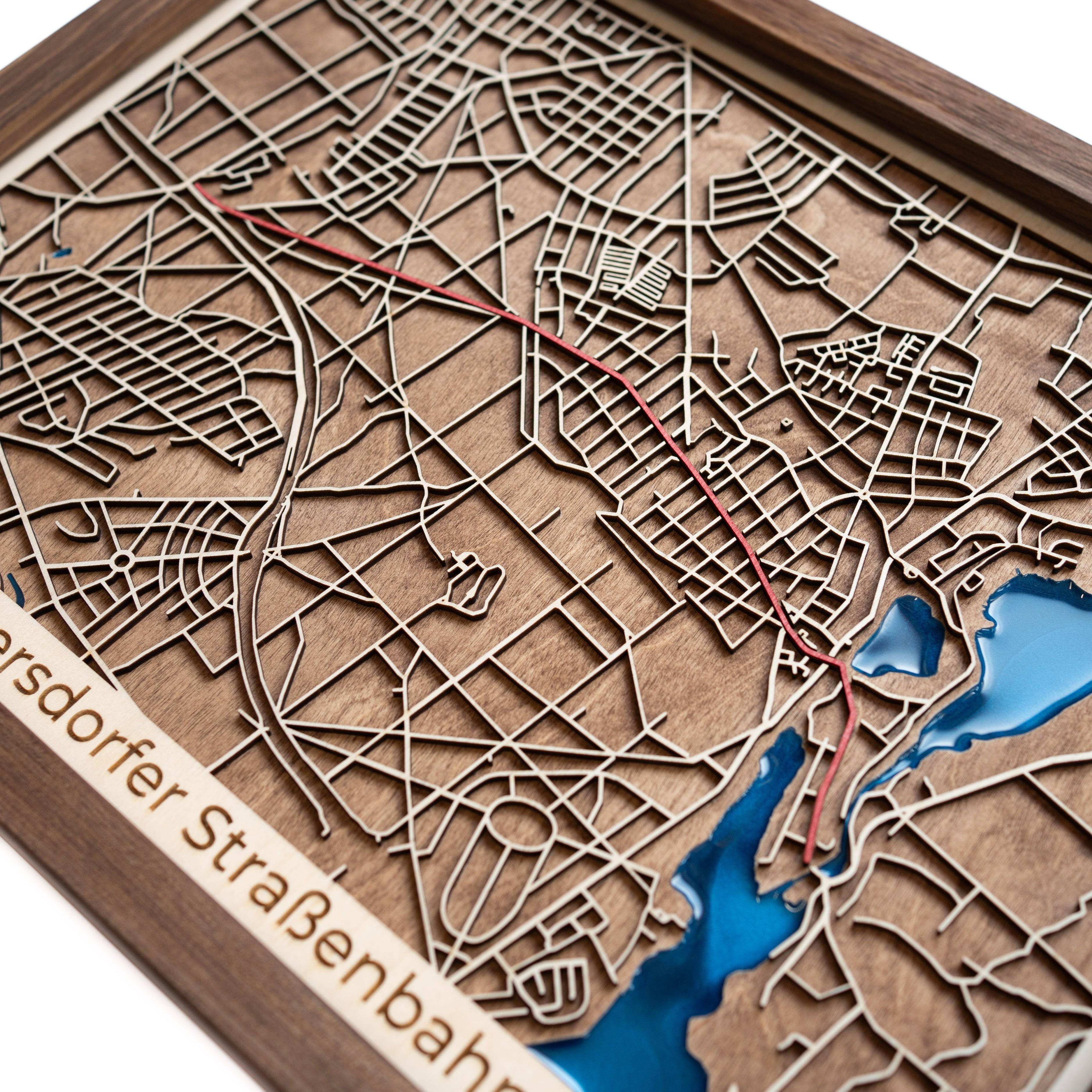 Woltersdorfer Strassenbahn Wood Map