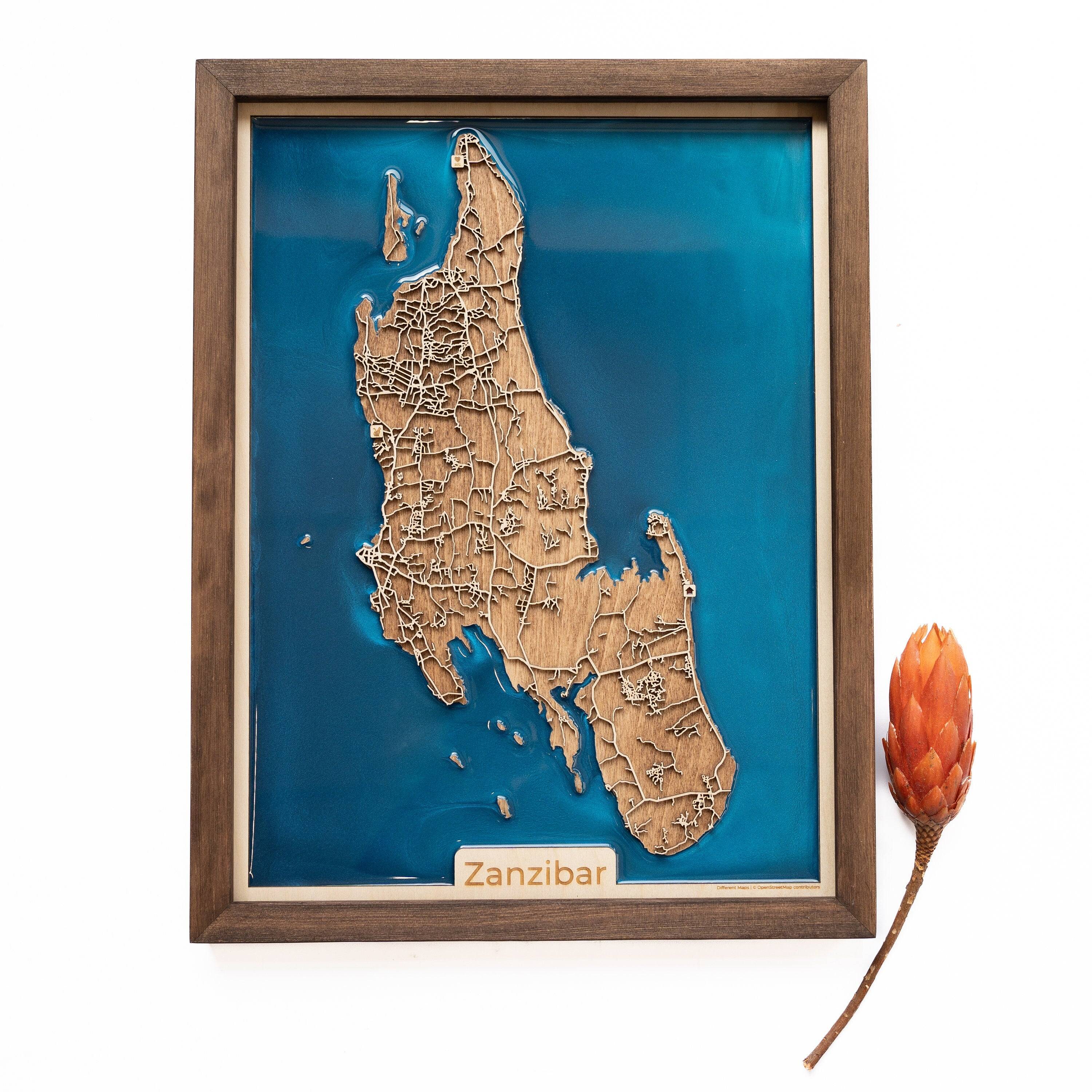 Zanzibar wood Map