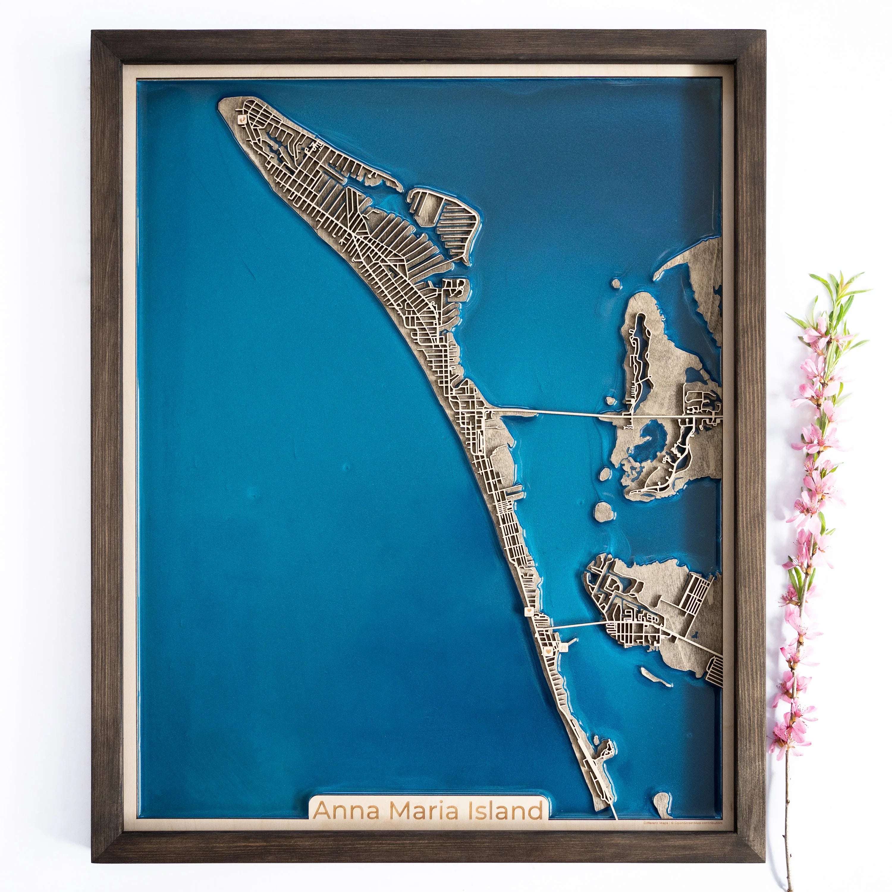 Anna Maria Island wood map