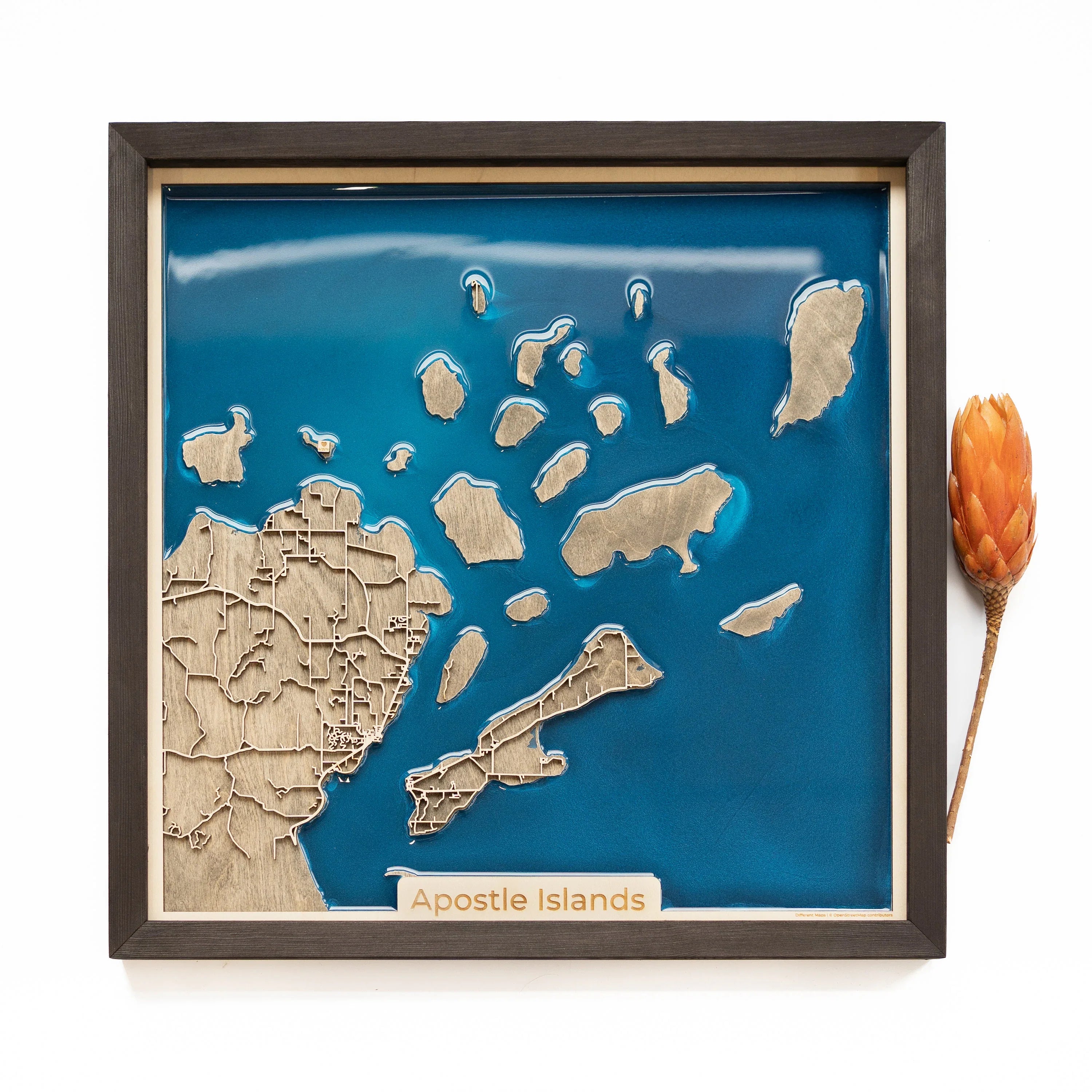 Apostle Islands wood map