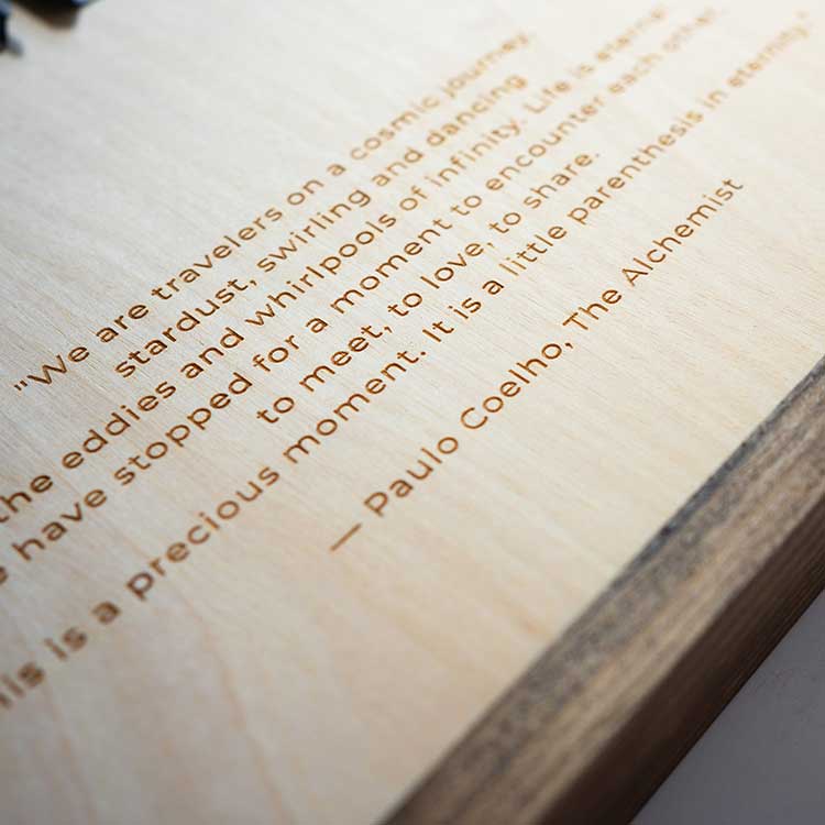 inscription engraving on the back of the map