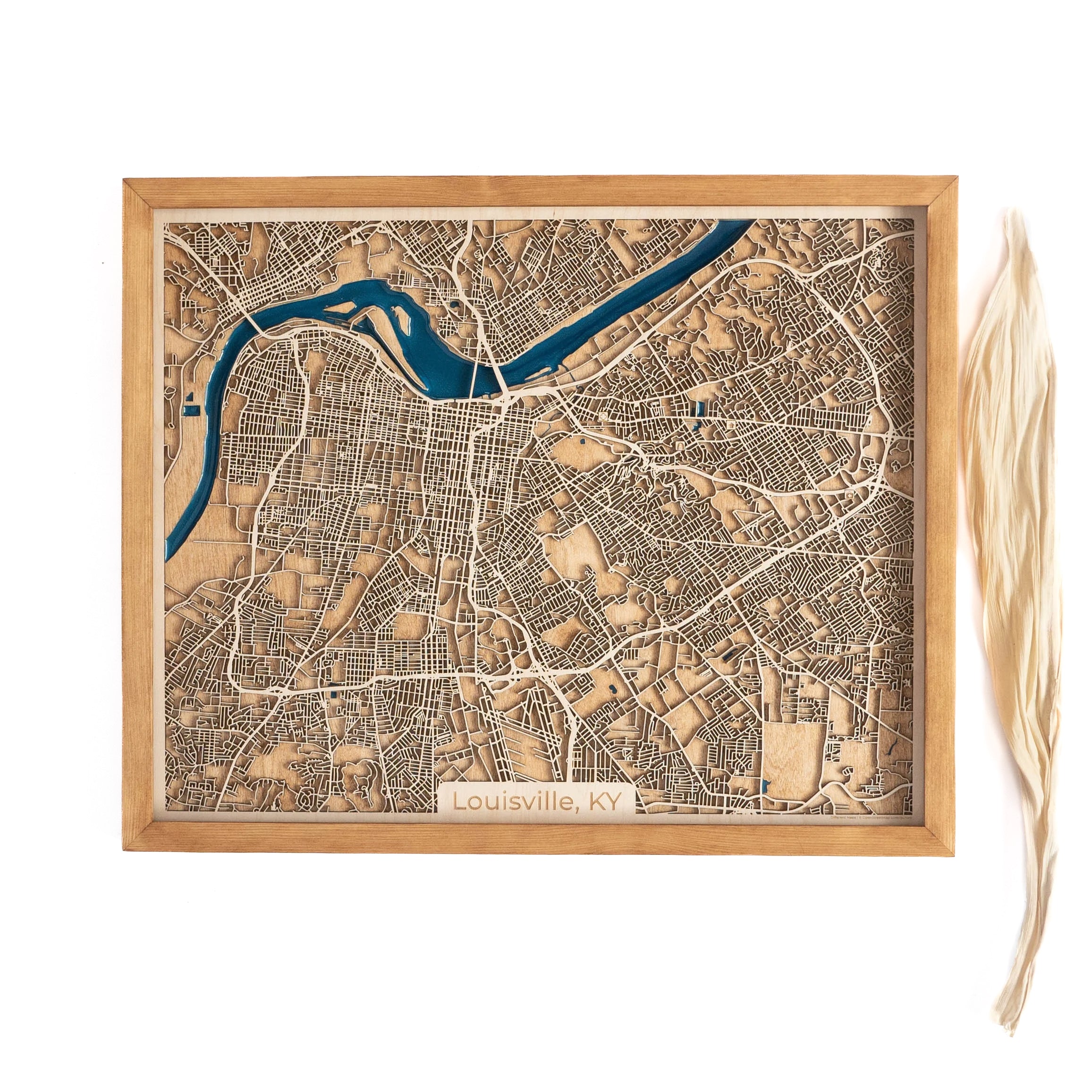 Capture the essence of Louisville with our unique wooden Louisville Map. This stunning piece showcases the extraordinary charm and vibrant energy of the city, making it a perfect addition to any home or office space.