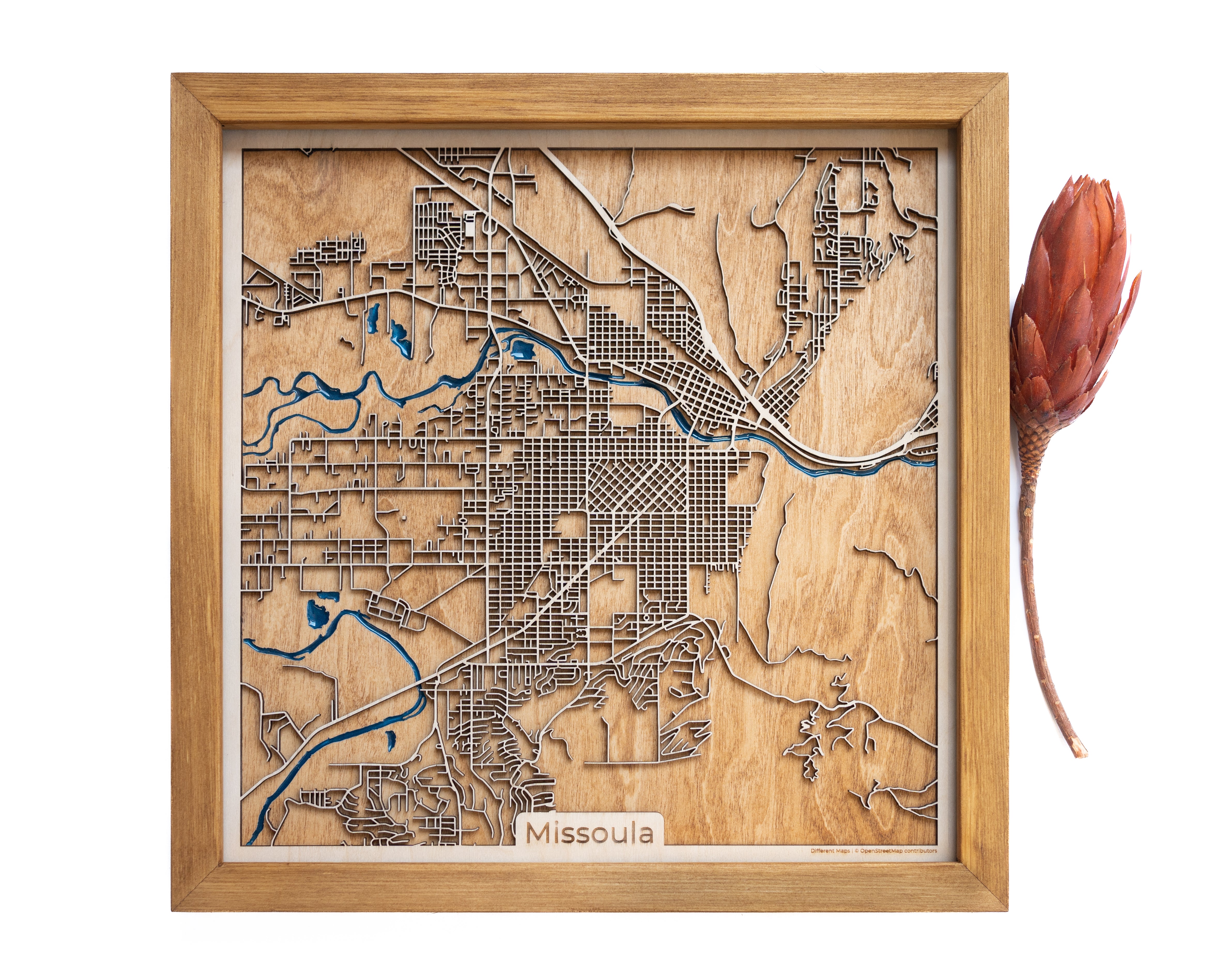 Discover the beauty of Missoula with our detailed map. Explore streets, landmarks, and waterways in intricate detail.