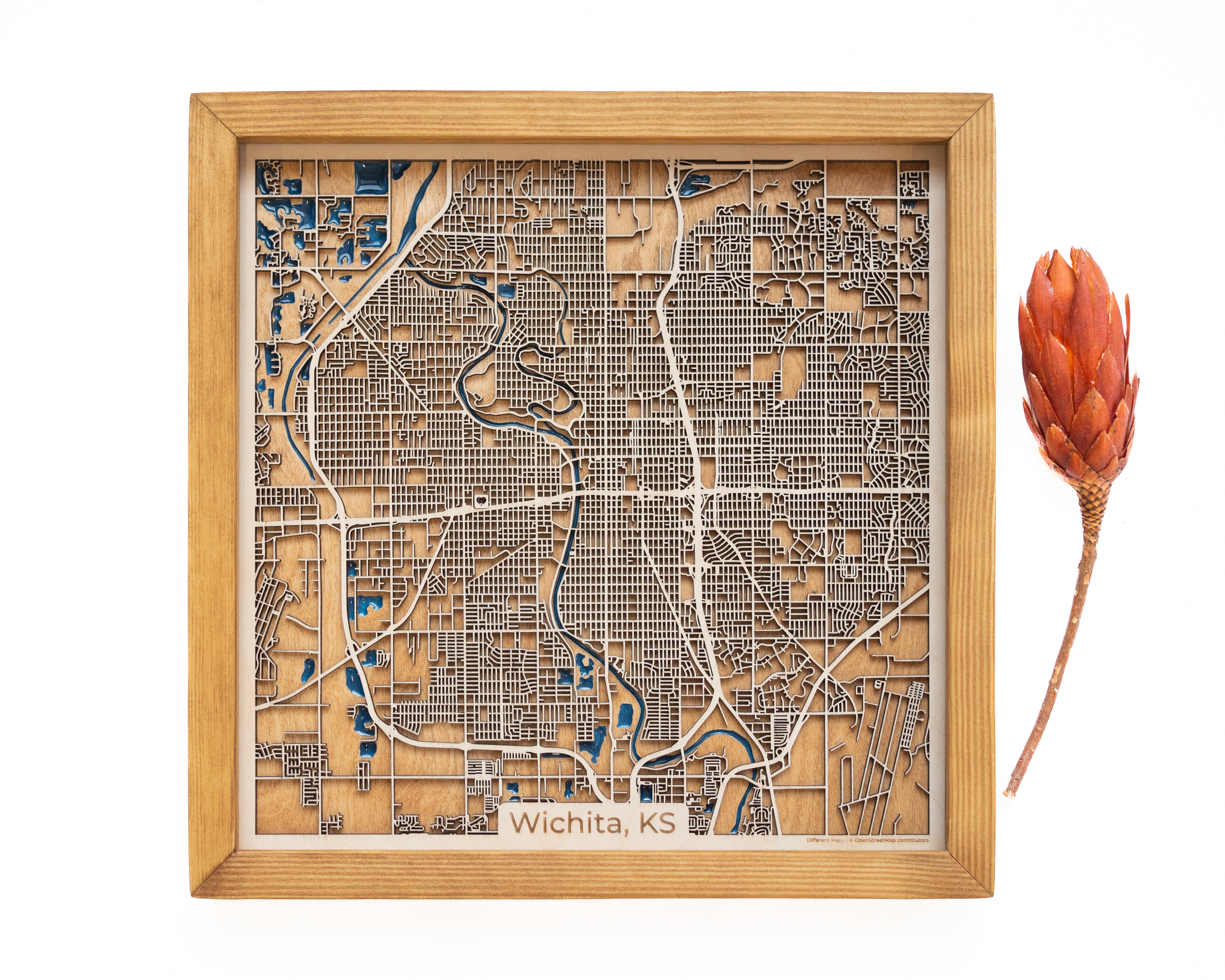 Perfect for residents, visitors, and admirers of Wichita, this map is a stylish and modern addition to any space, capturing the essence of this bustling city in a sleek and contemporary design.