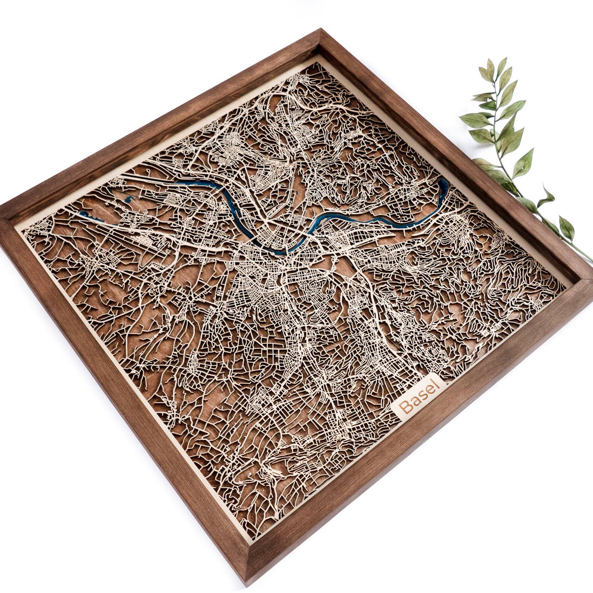 Basel Map Riddle Basel Themed Gift | Framed Maps Wall Art | DifferentMaps