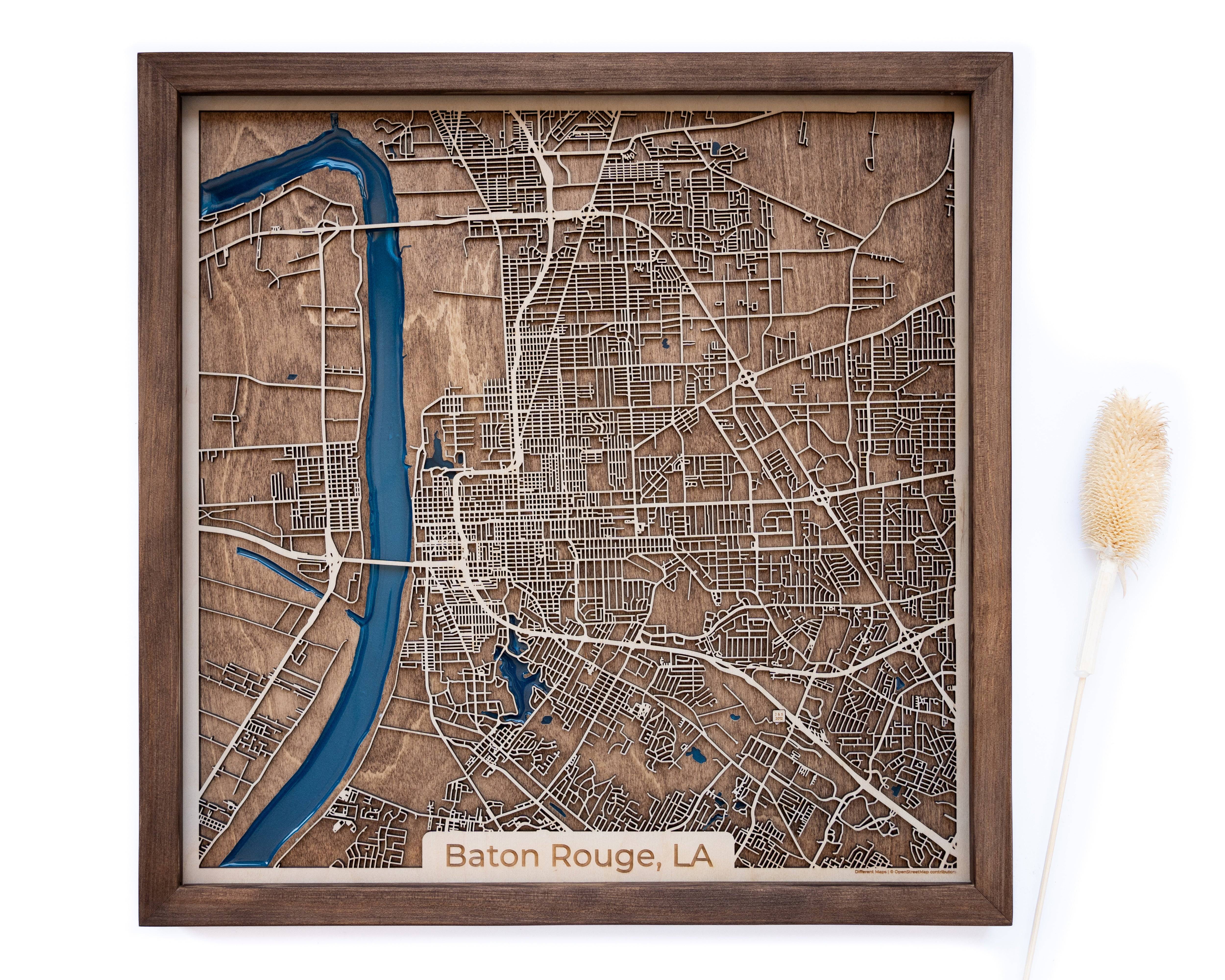 Baton Rouge Wood Map