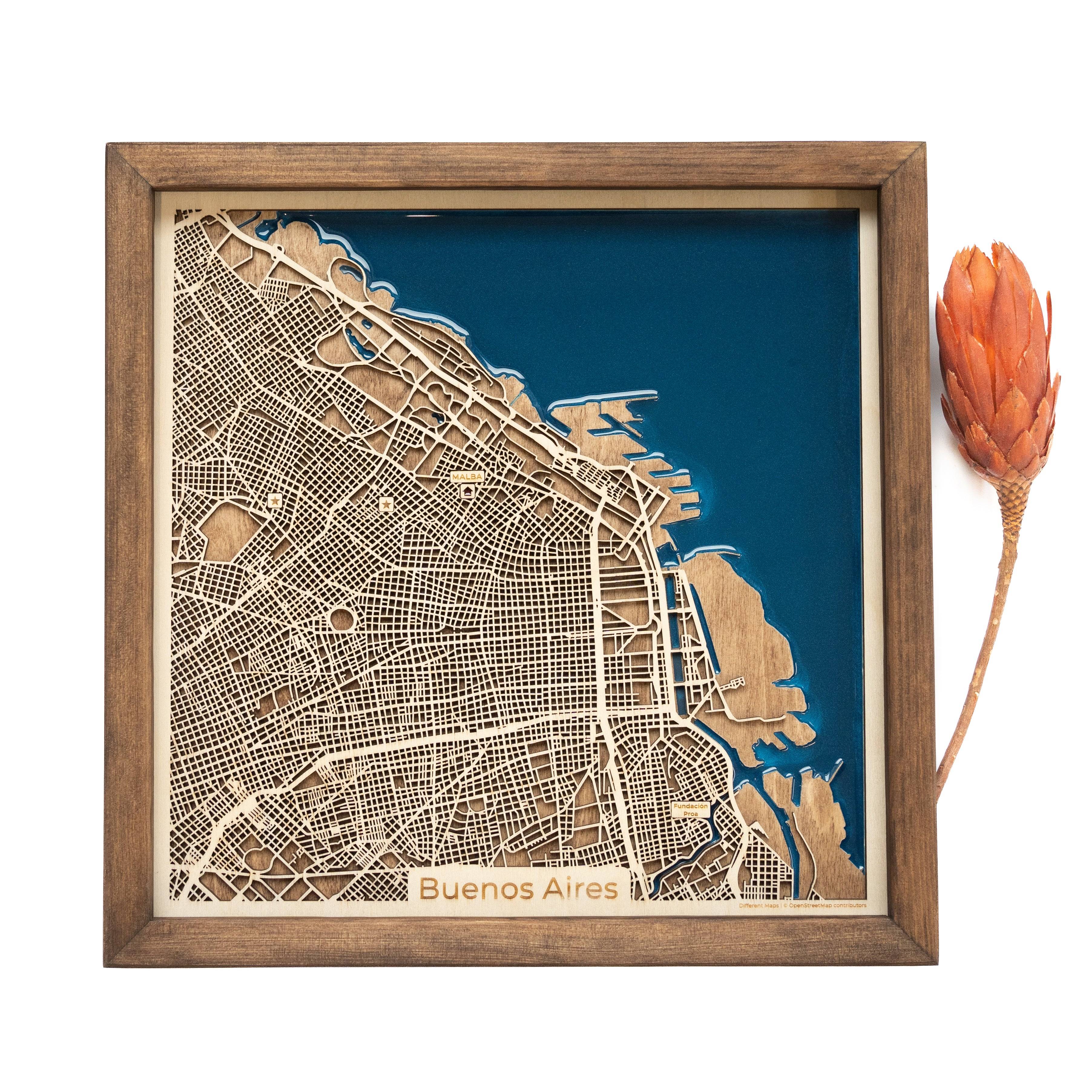 Buenos Aires Wood Map