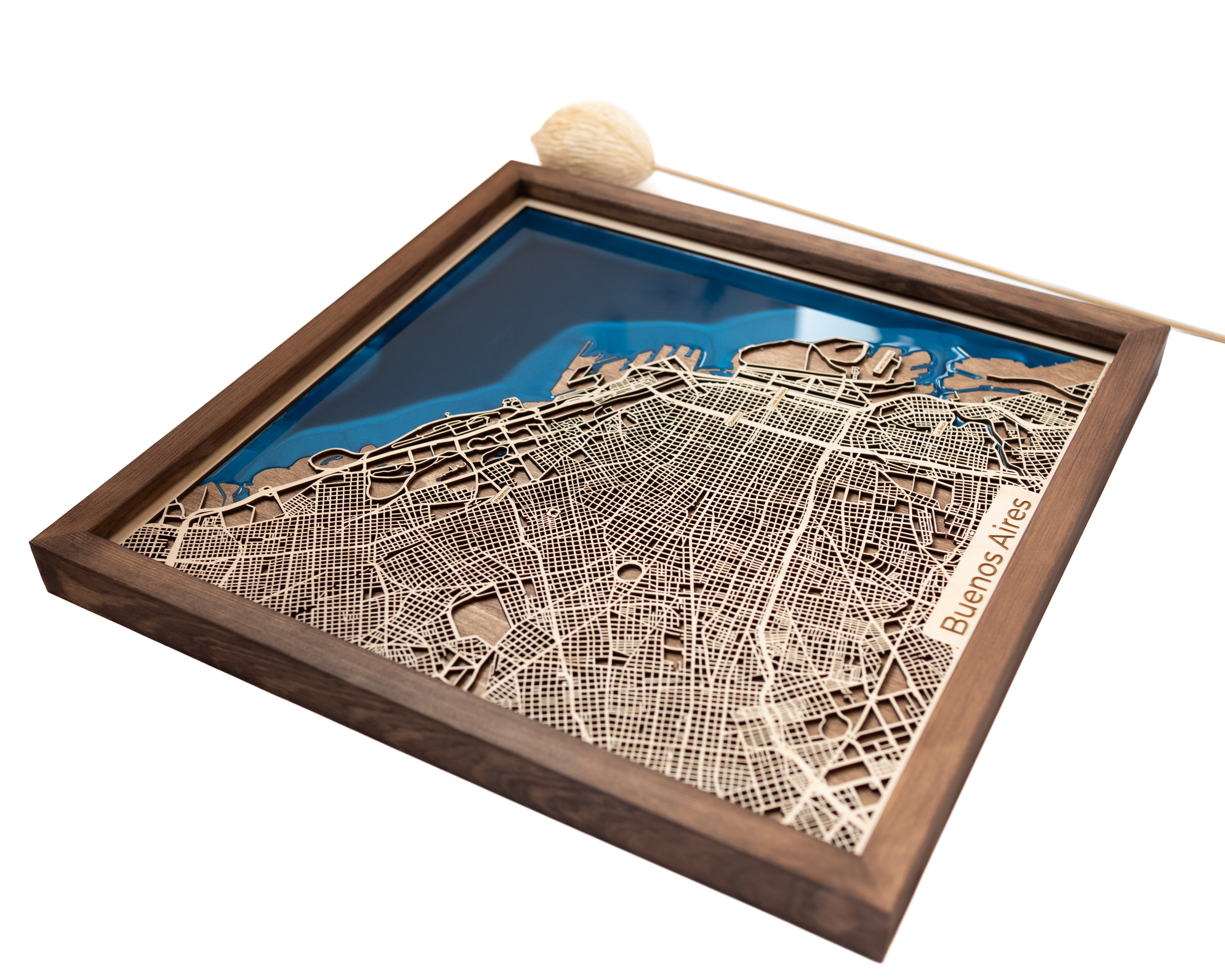 Buenos Aires Wooden Map