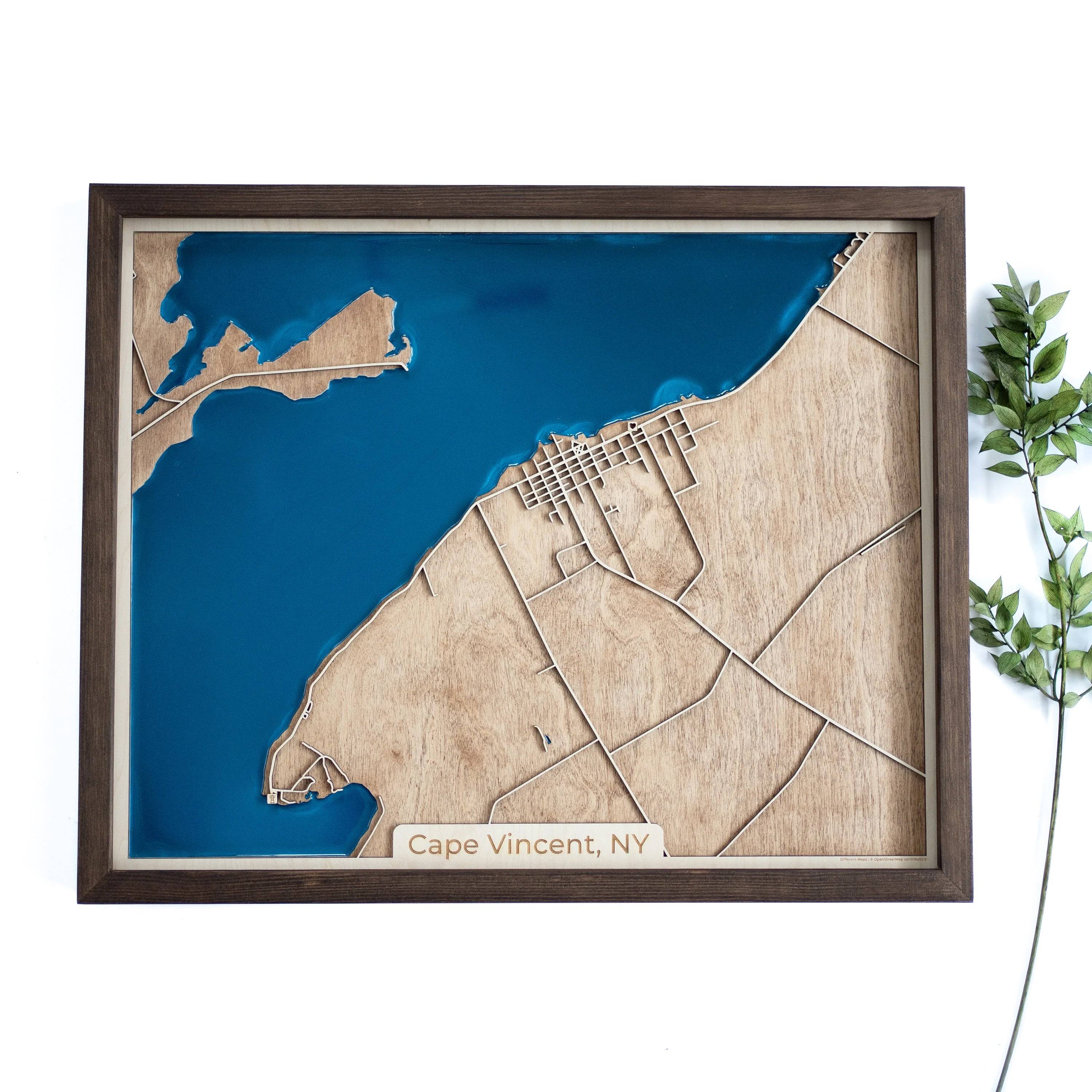 Cape Vincent NY Wood Map