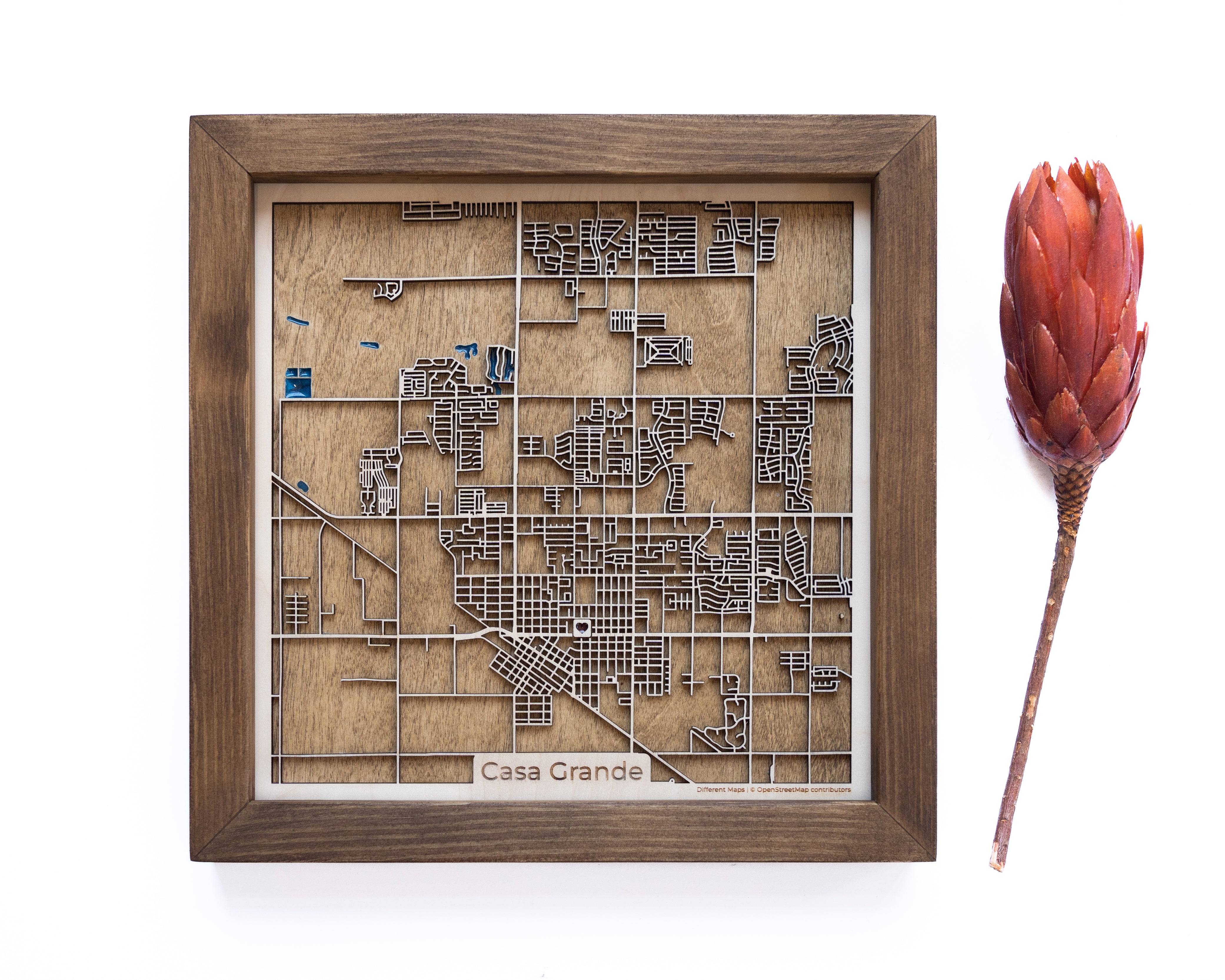 Casa Grande Wood Map