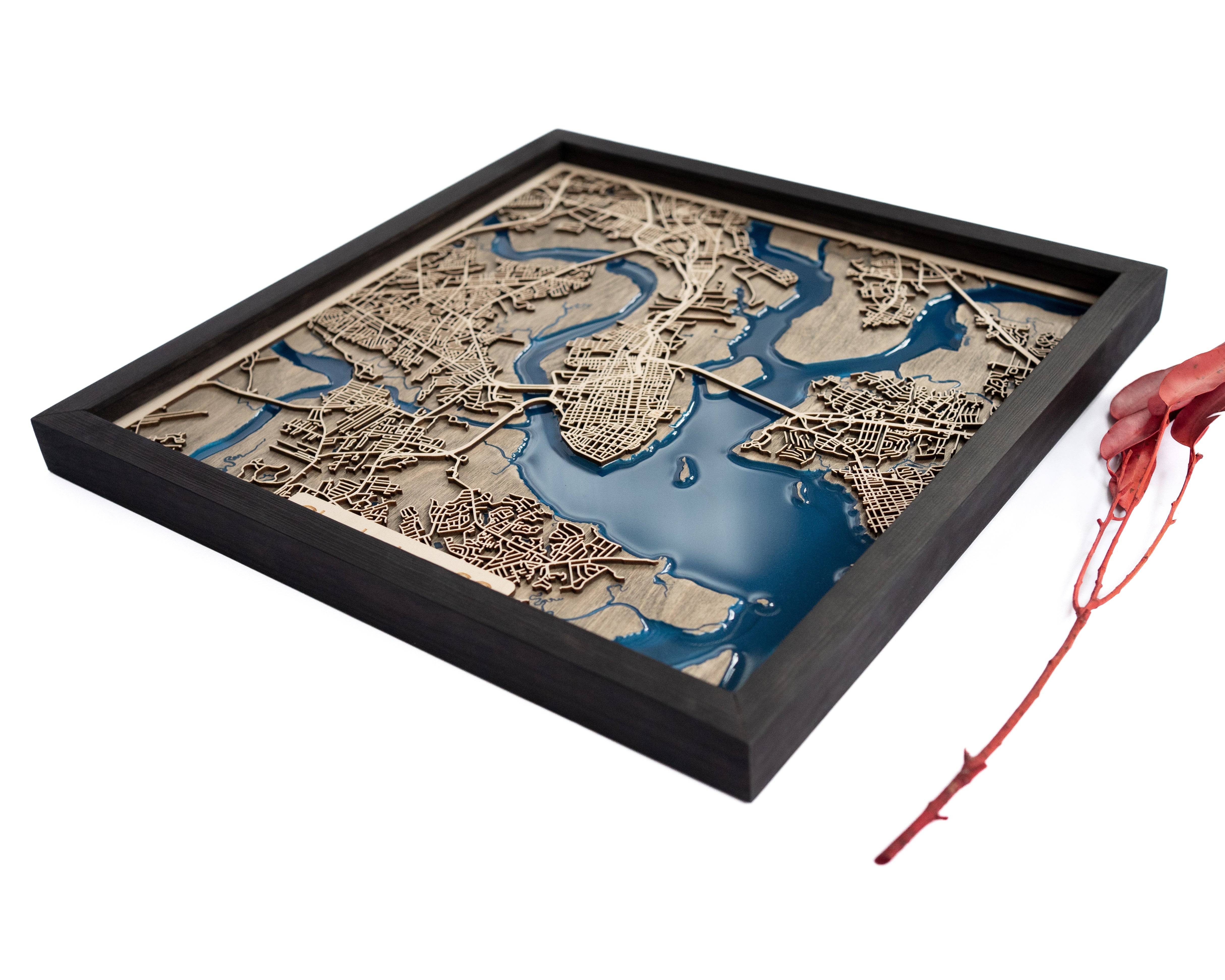 Couple Gift Idea | Wooden City Map