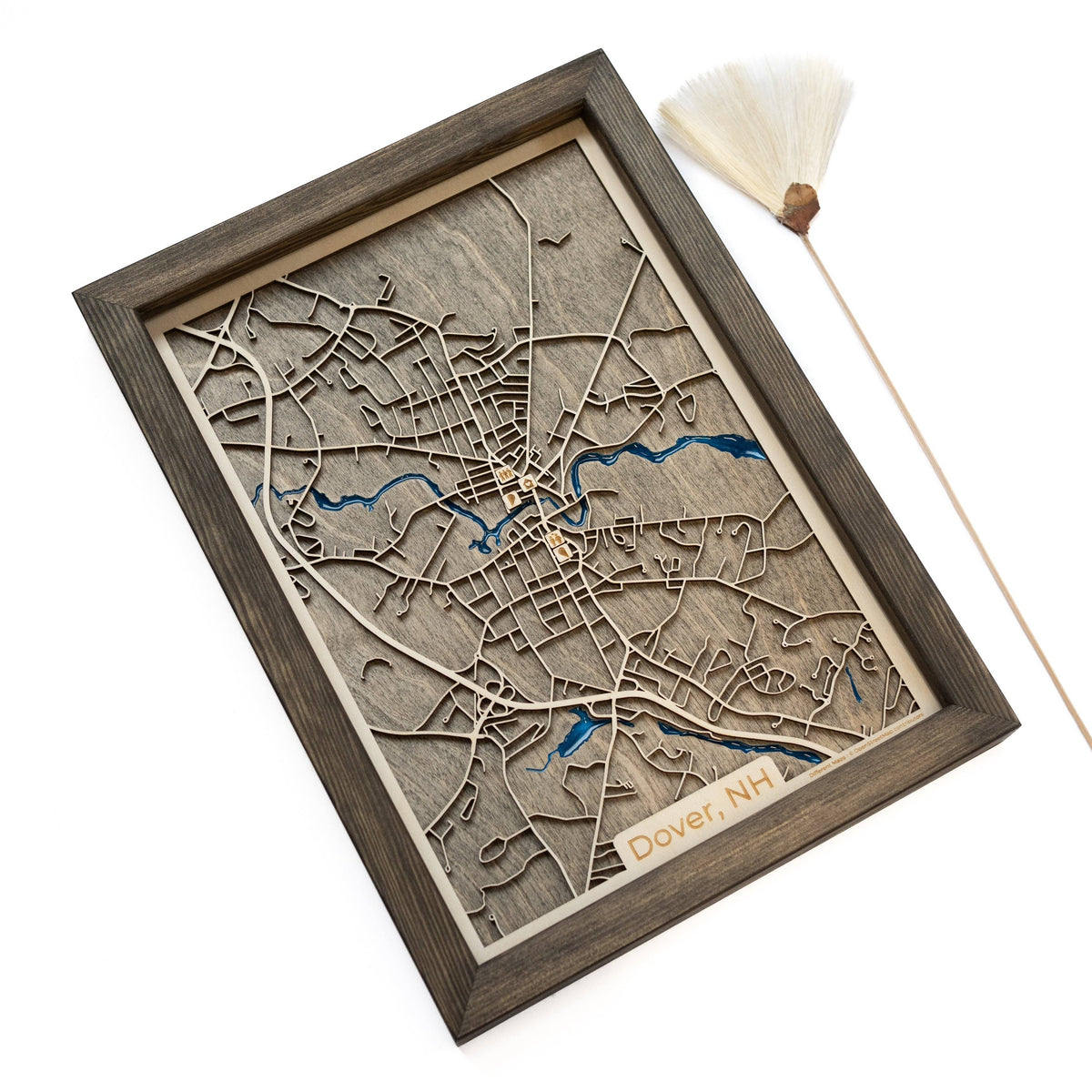 Personalized Dover Themed Gift | Wooden Map | Different Maps