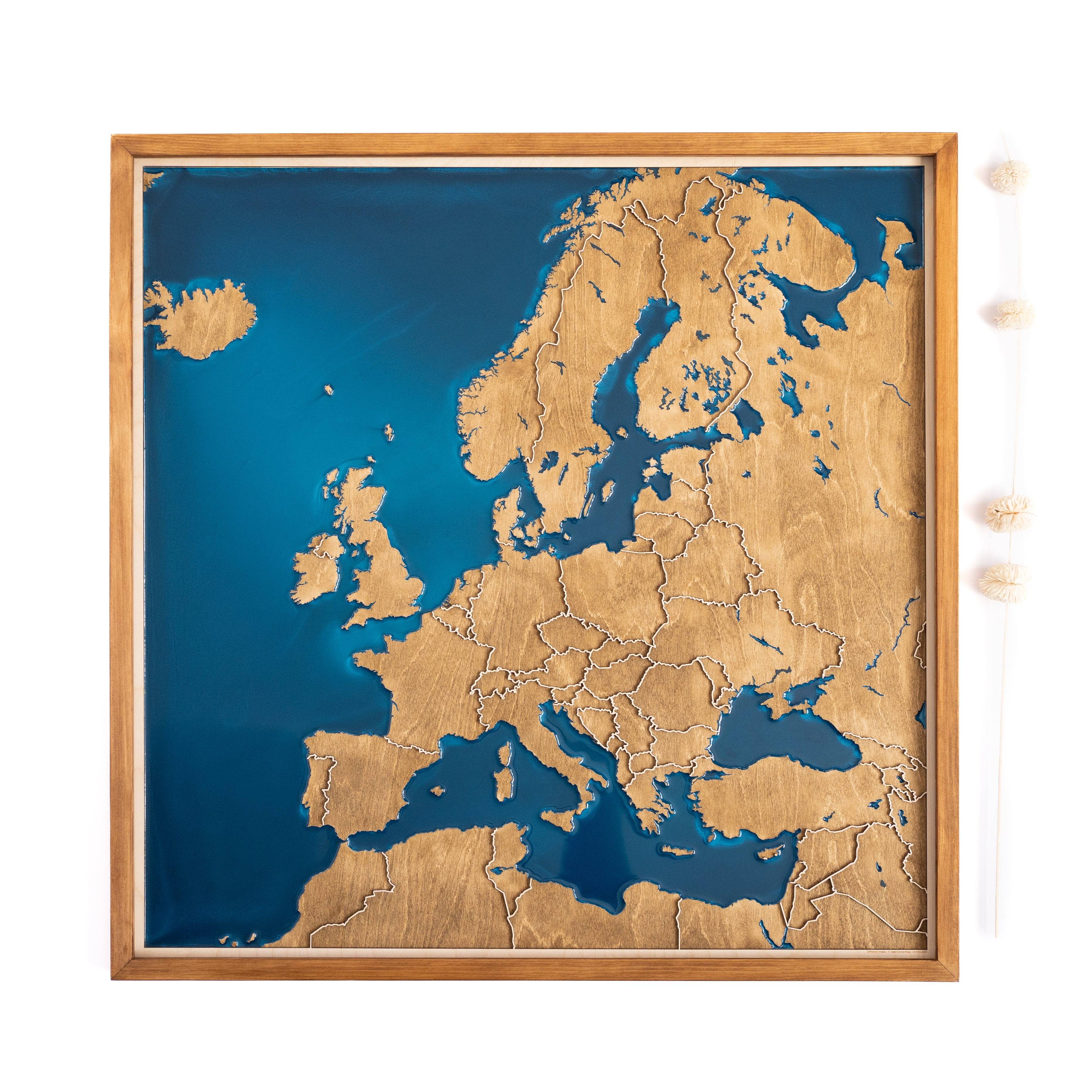 Europe Wood Map 