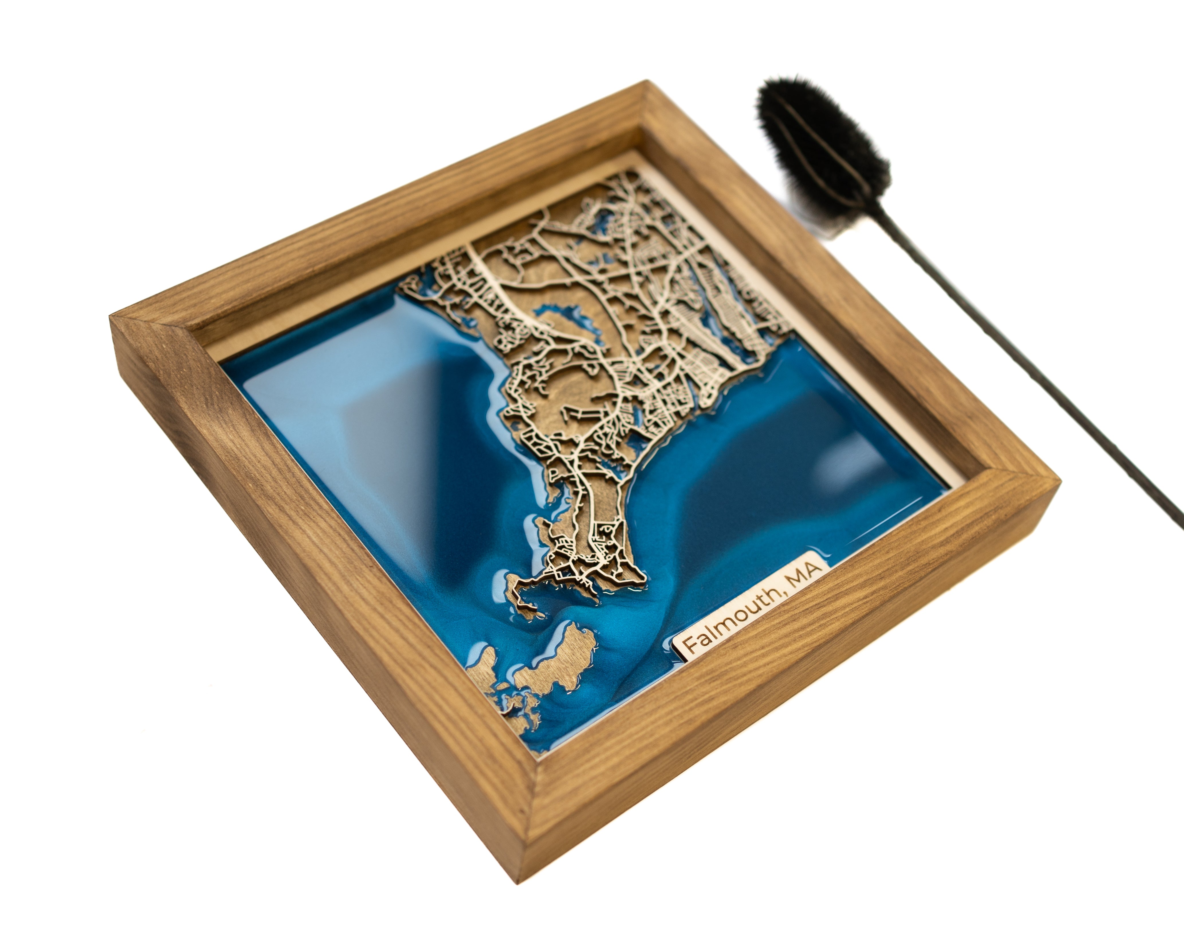 Falmouth Wooden Map