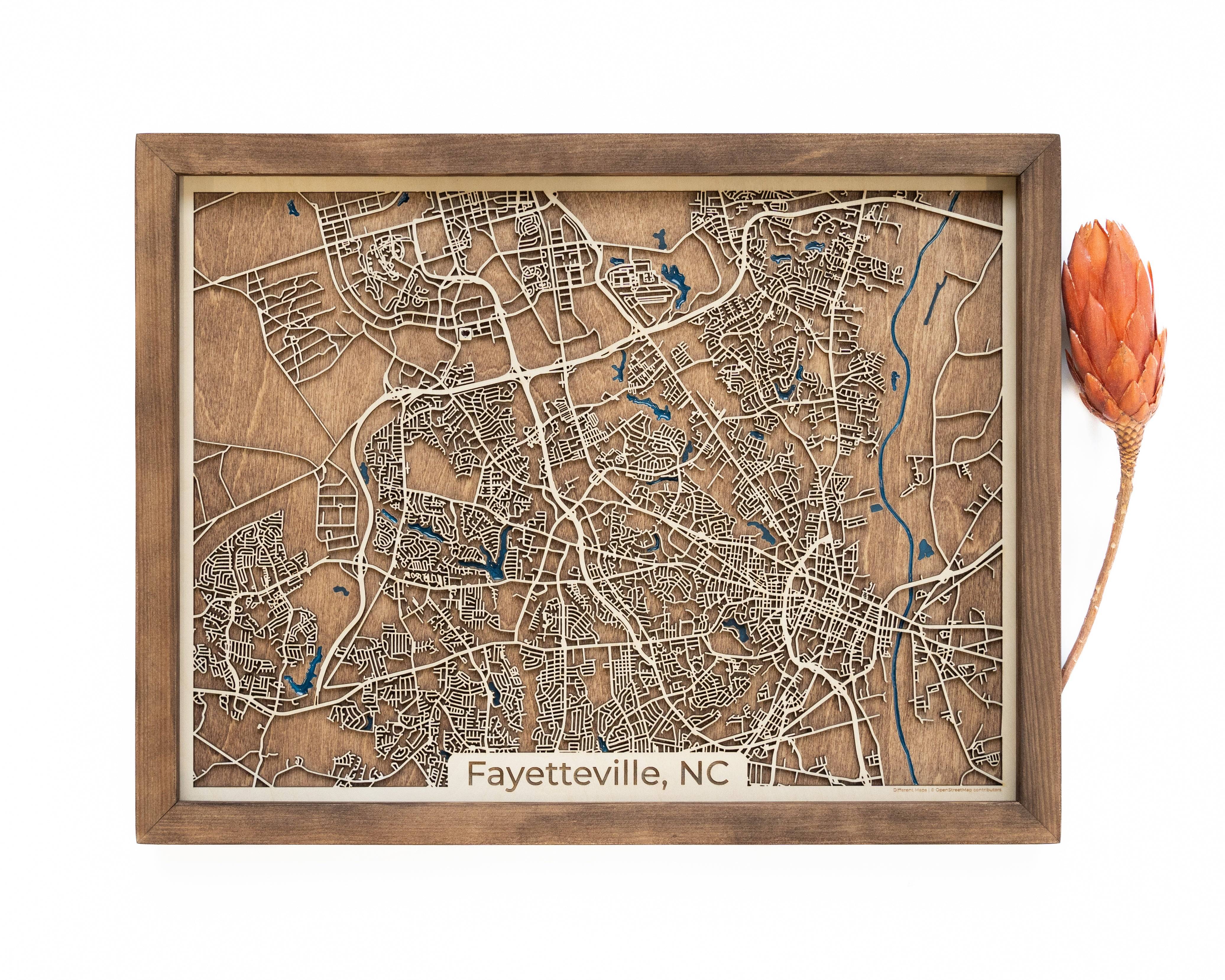 Fayetteville Wood Map