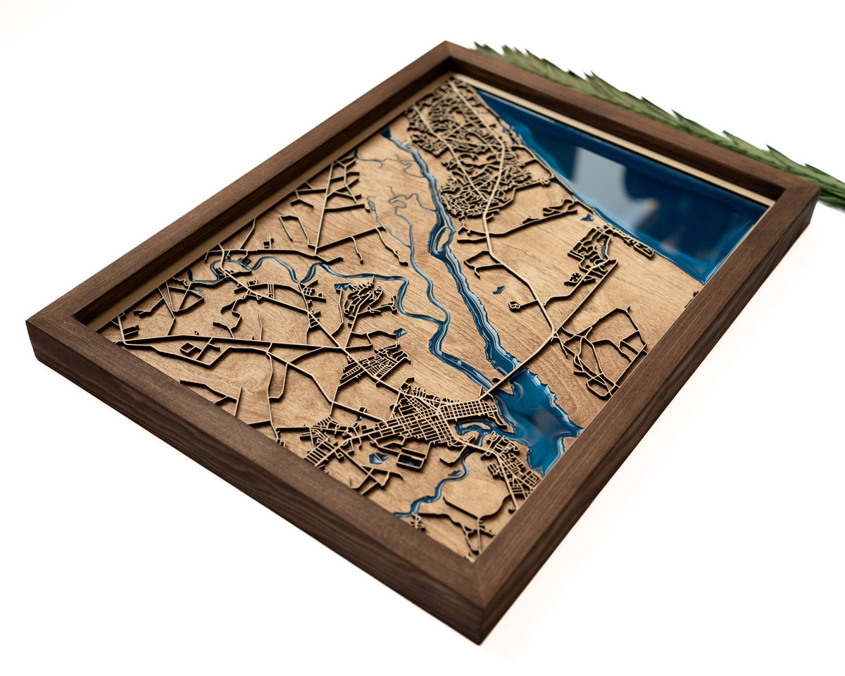 Georgetown Themed Gift | Unique Wooden Map | Different Maps