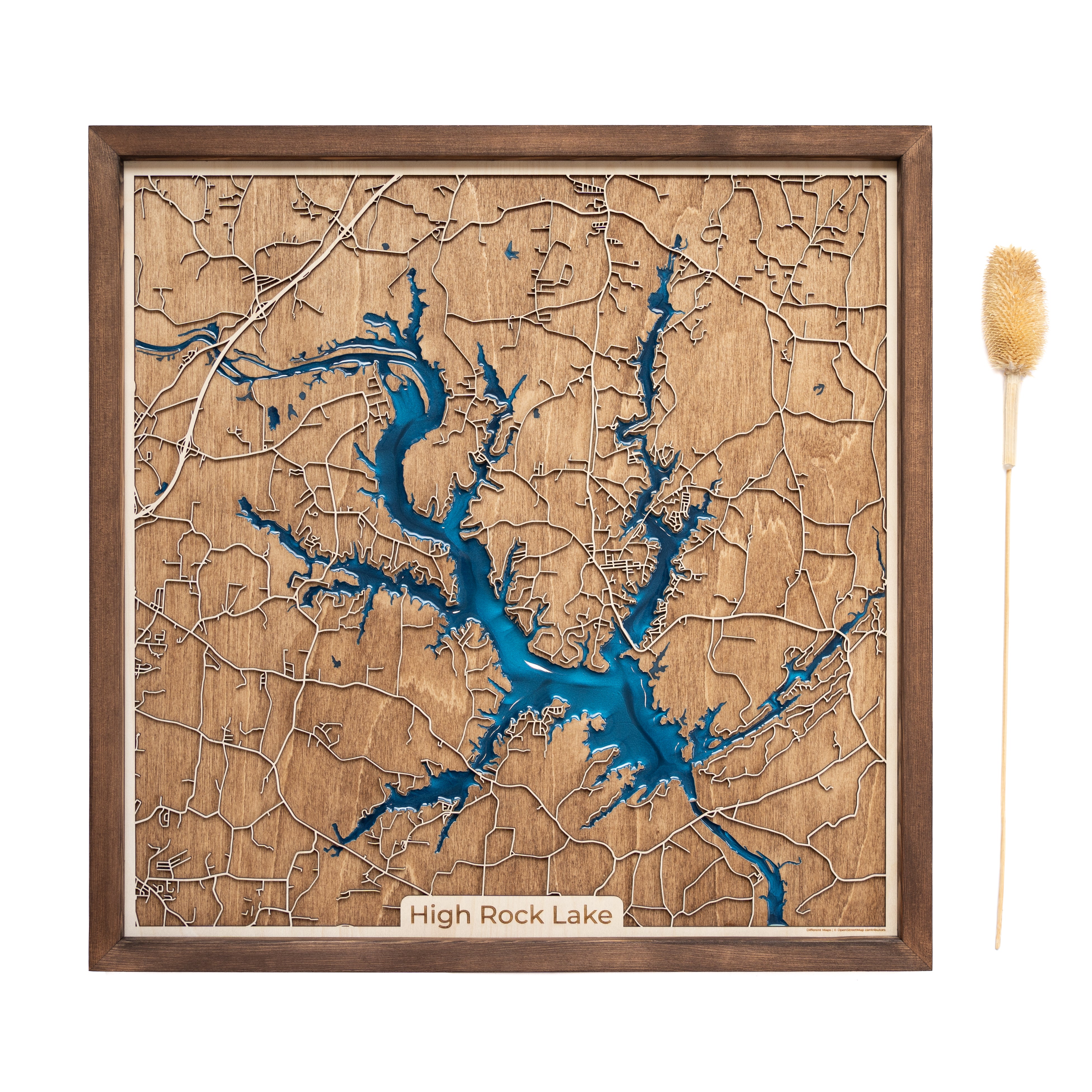 High Rock Lake Wood Gift Map