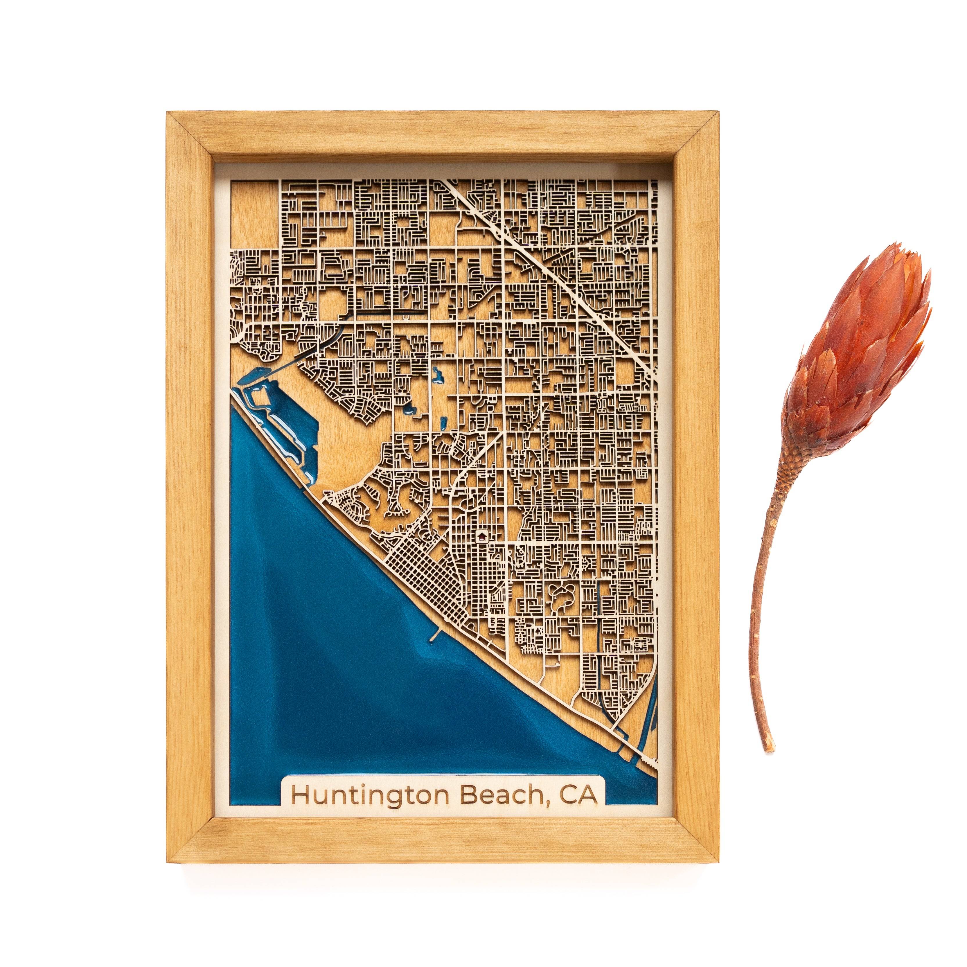 Huntington Beach Wood Map