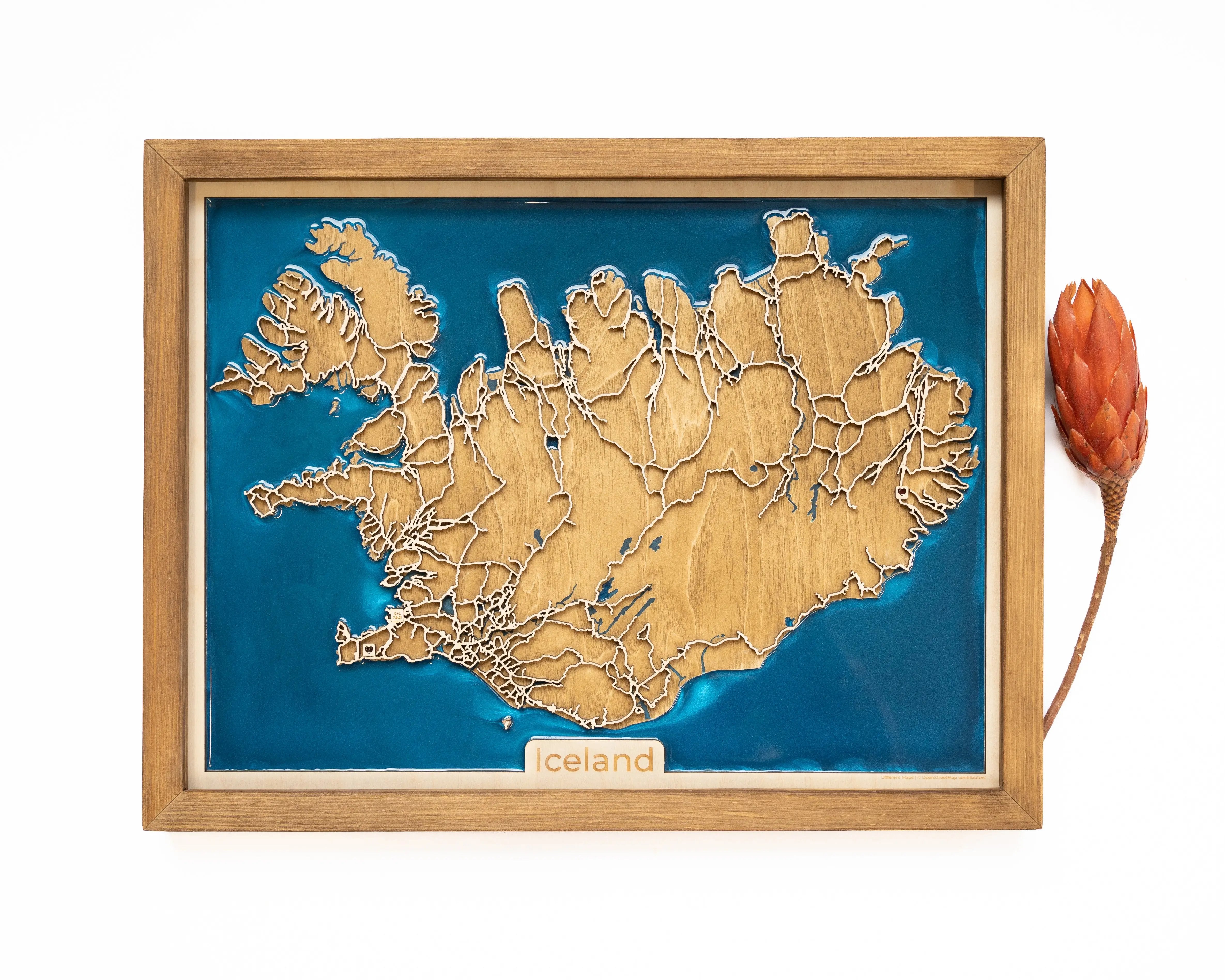 Iceland Wood Map