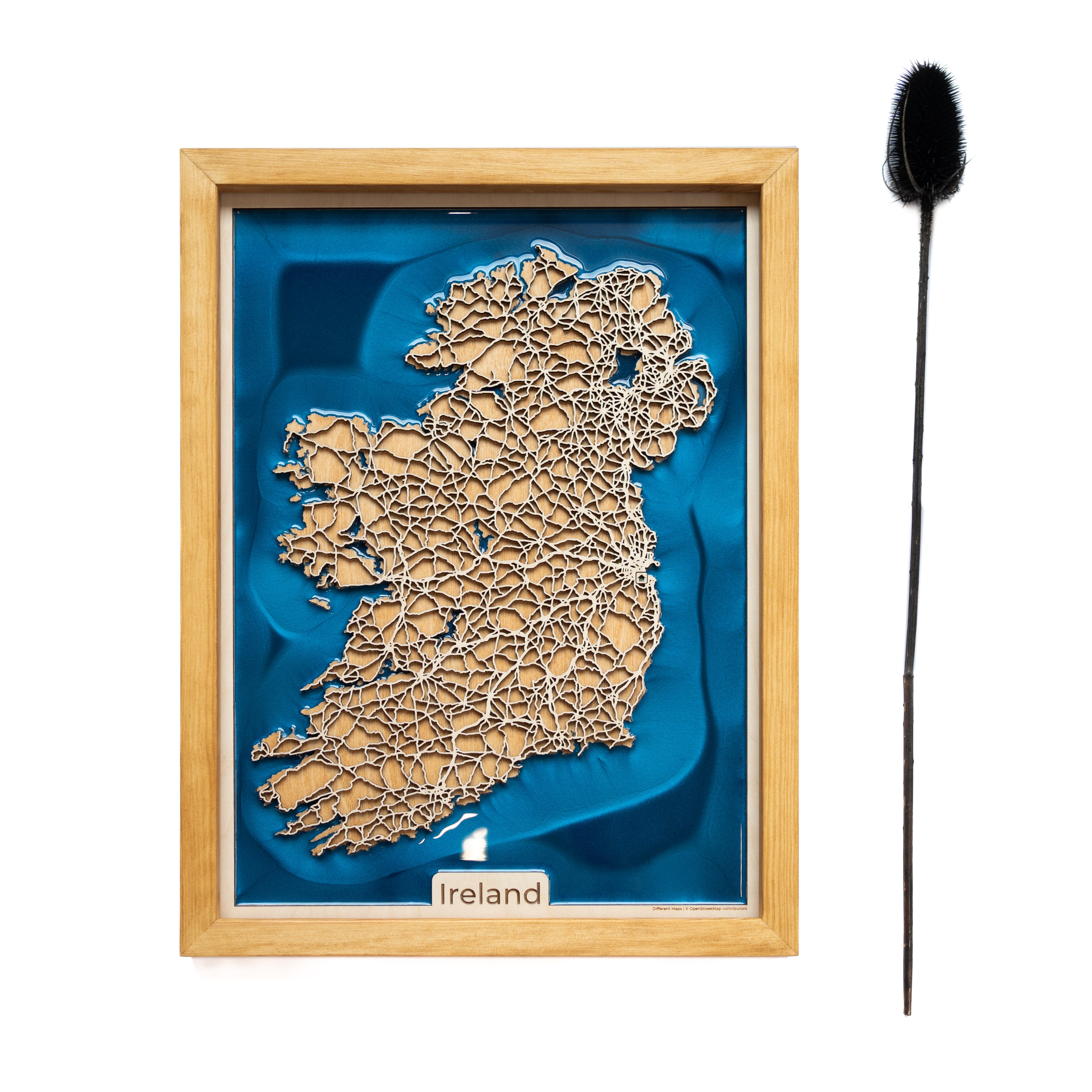 Ireland WOoden Map