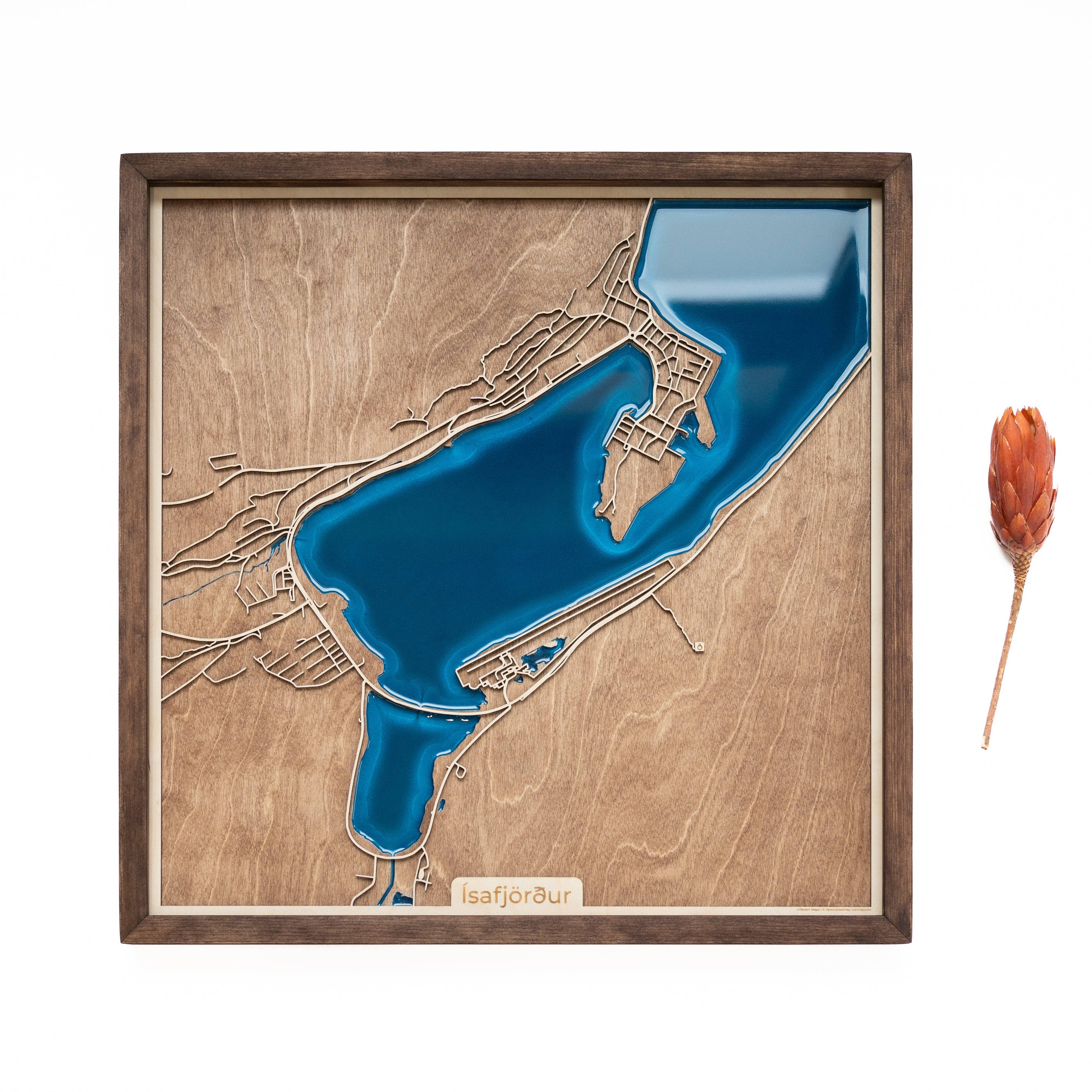 Isafjordur Wood Map