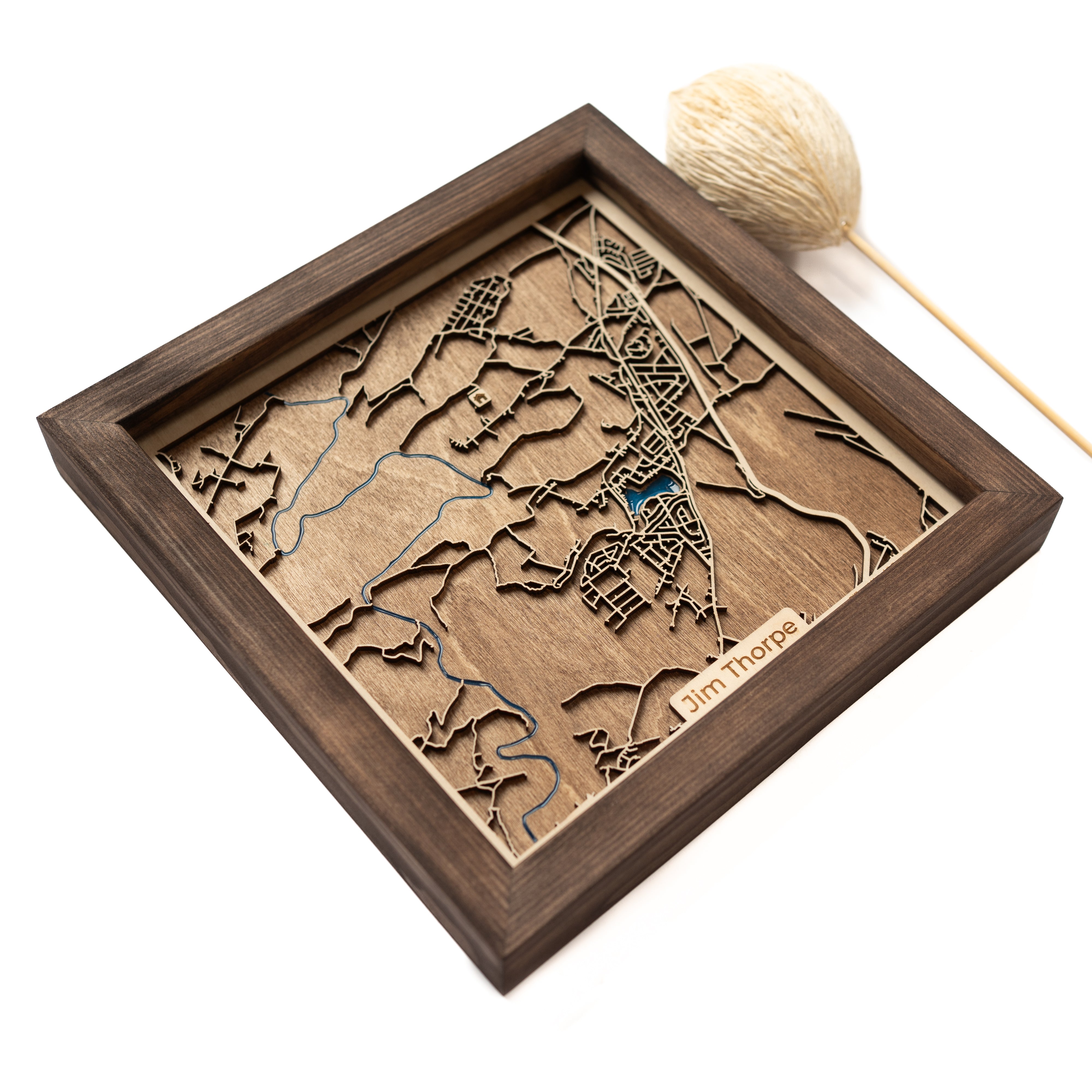 Jim Thorpe Wooden Map