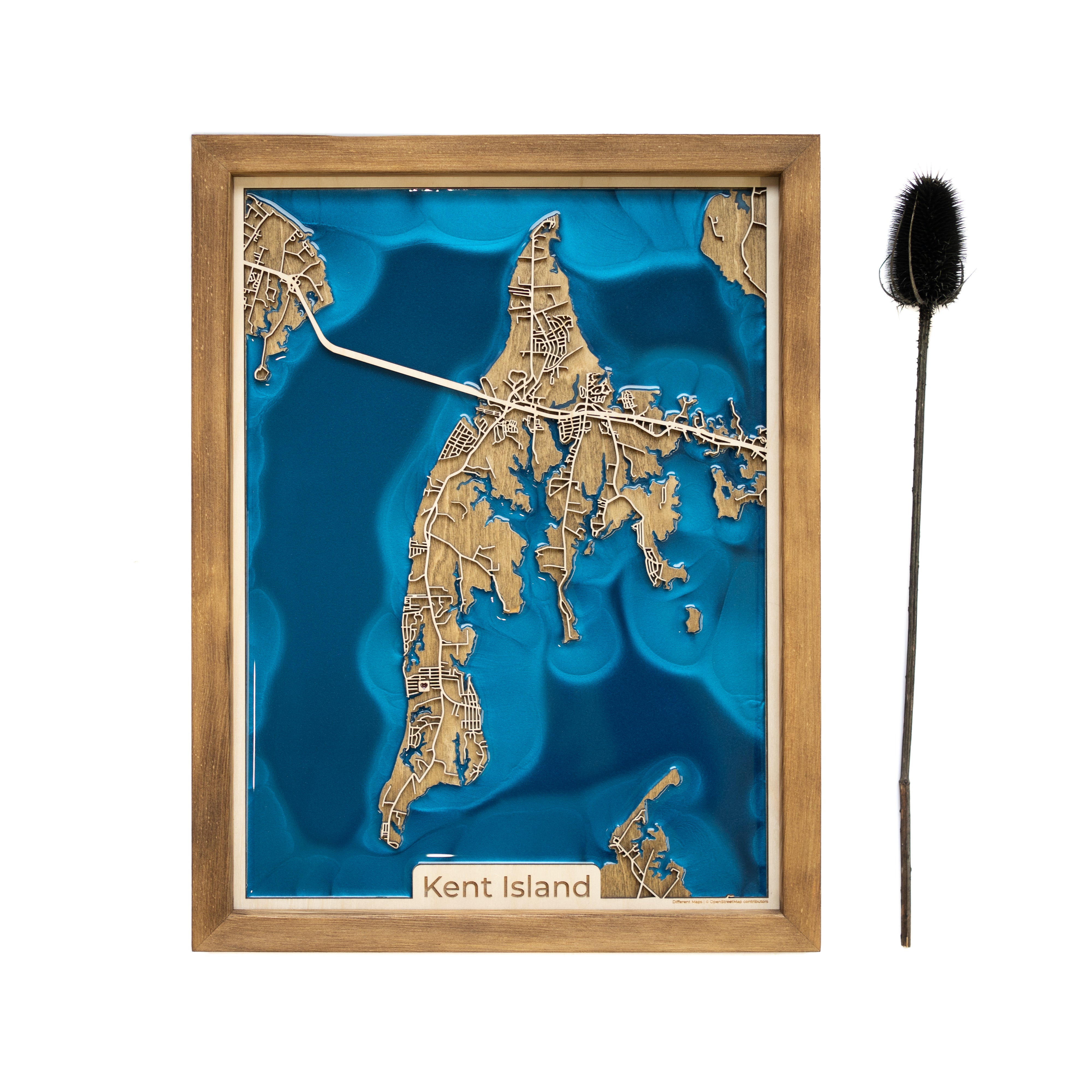 Kent Island Custom Wood Map