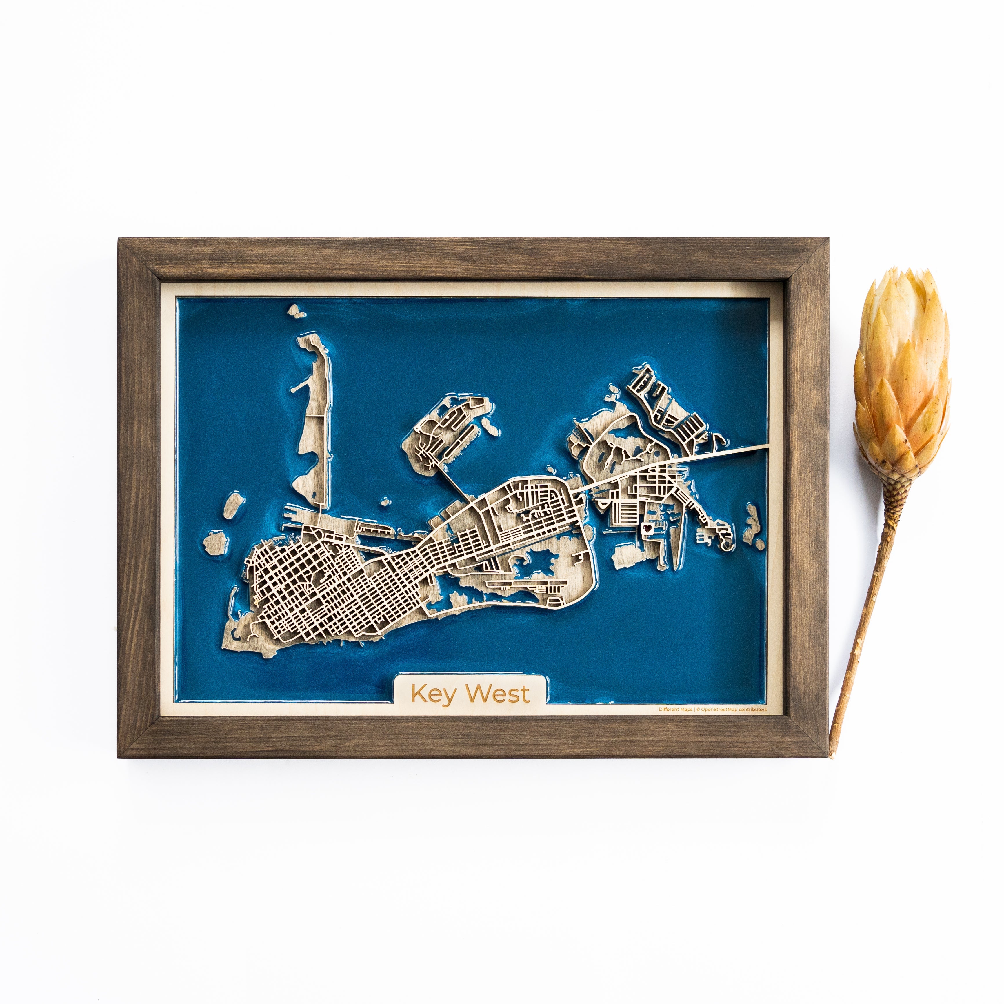 Key West Wood Map