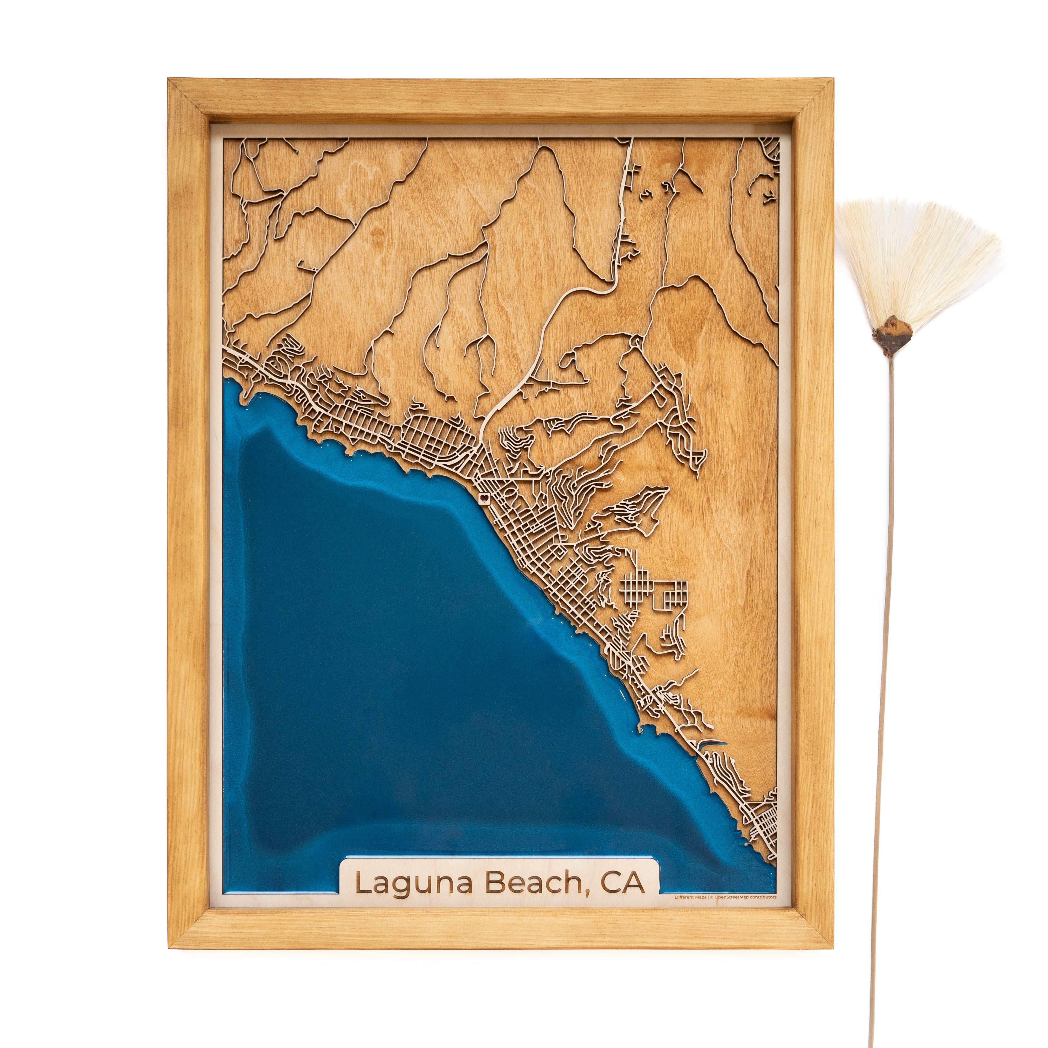 Laguna Beach Wood Map