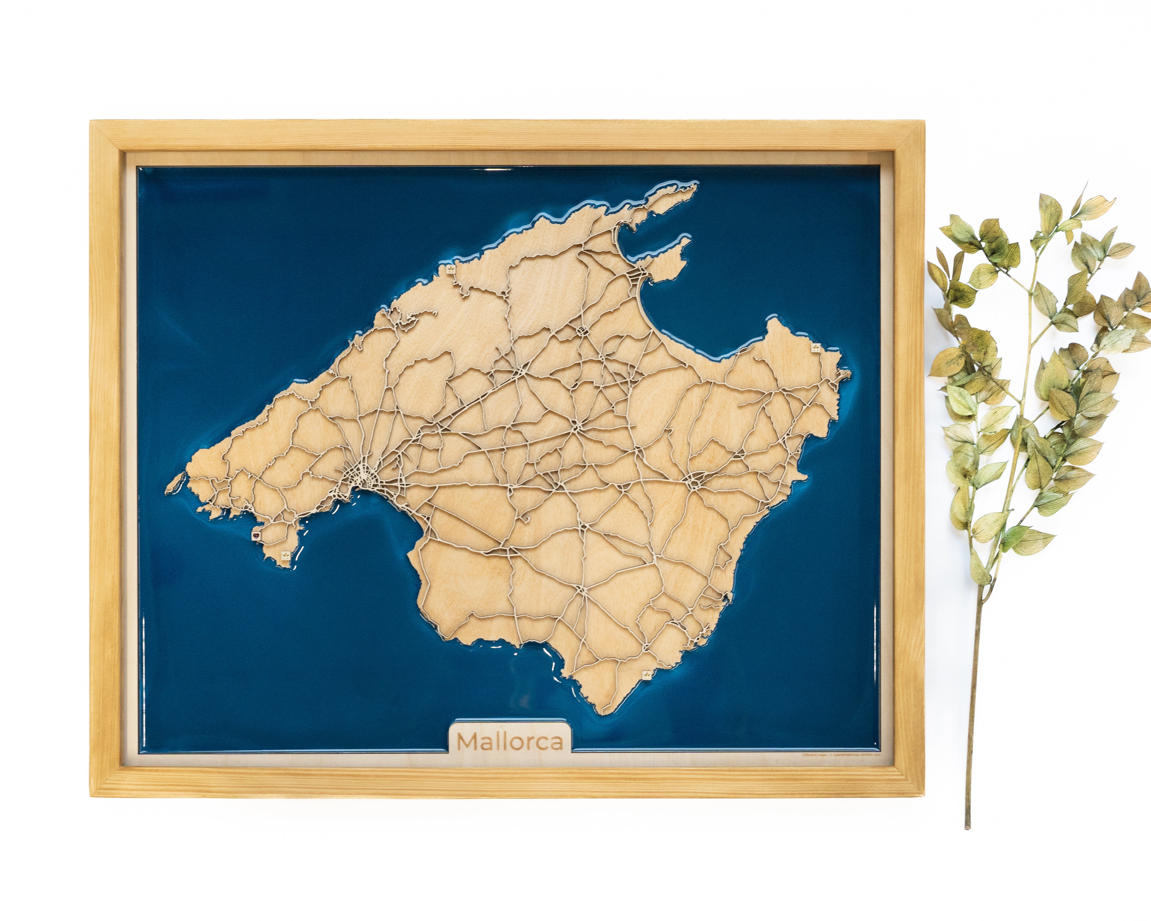 Mallorca Wood Map