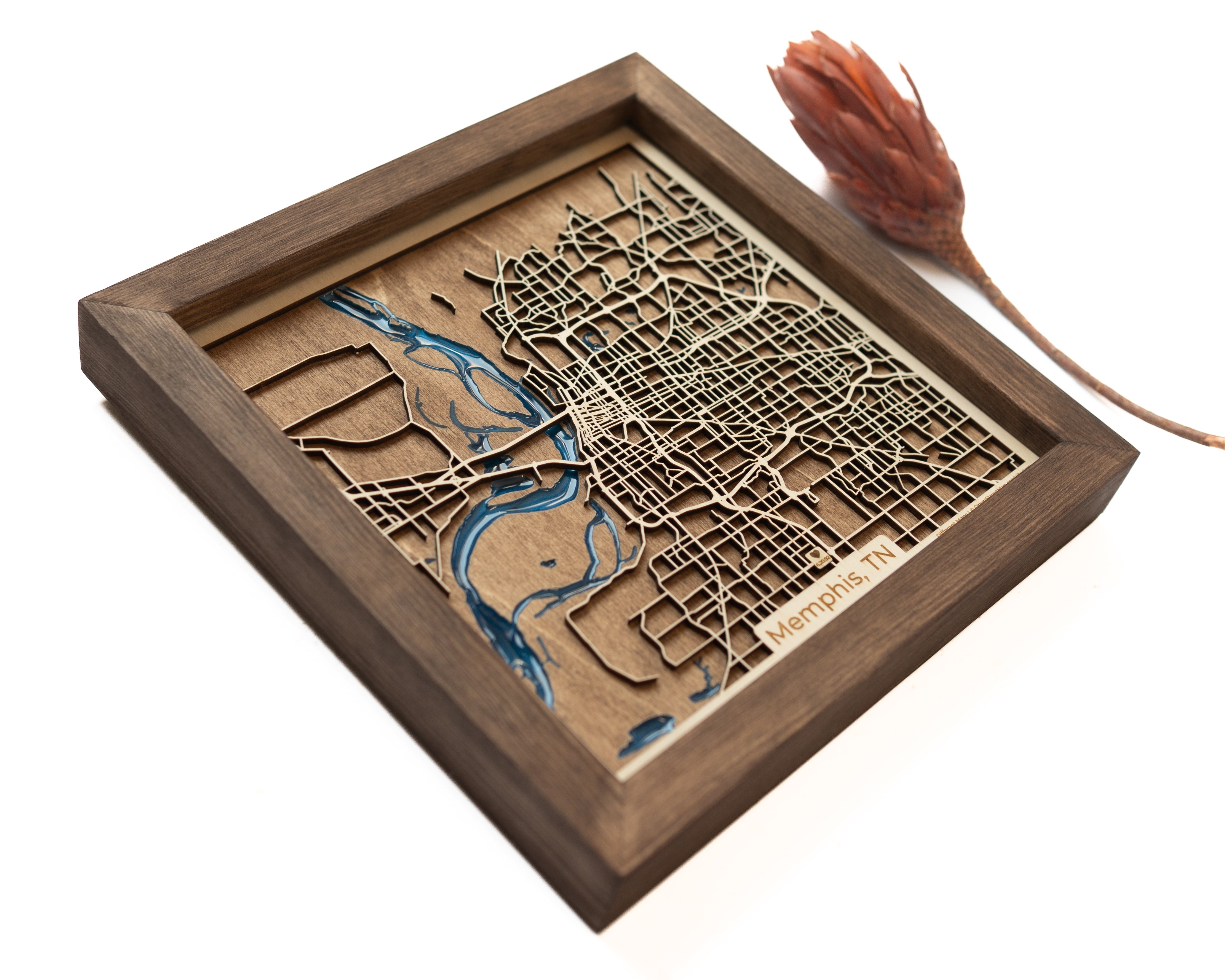 Memphis Wood Art Map