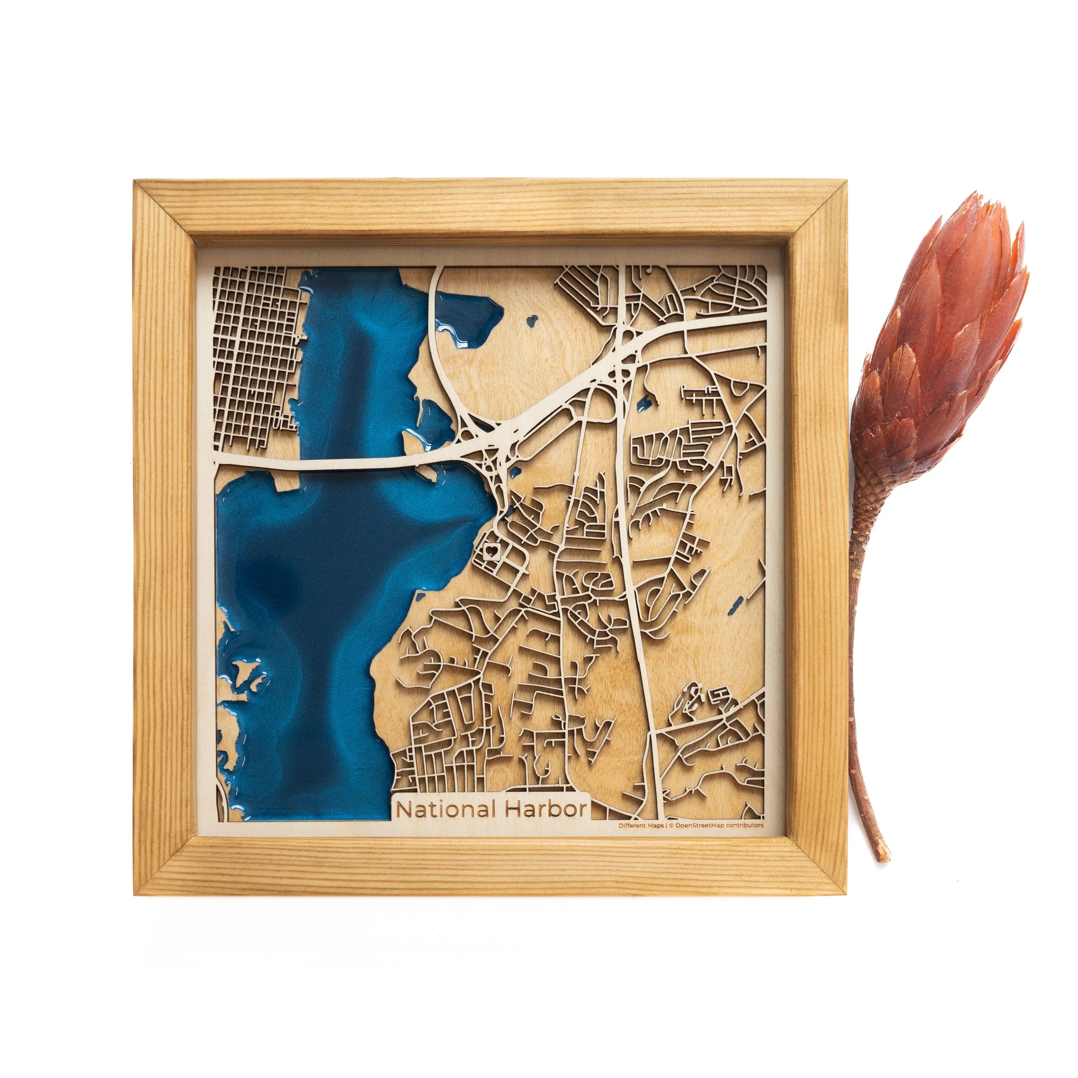 National Harbor Wood Map