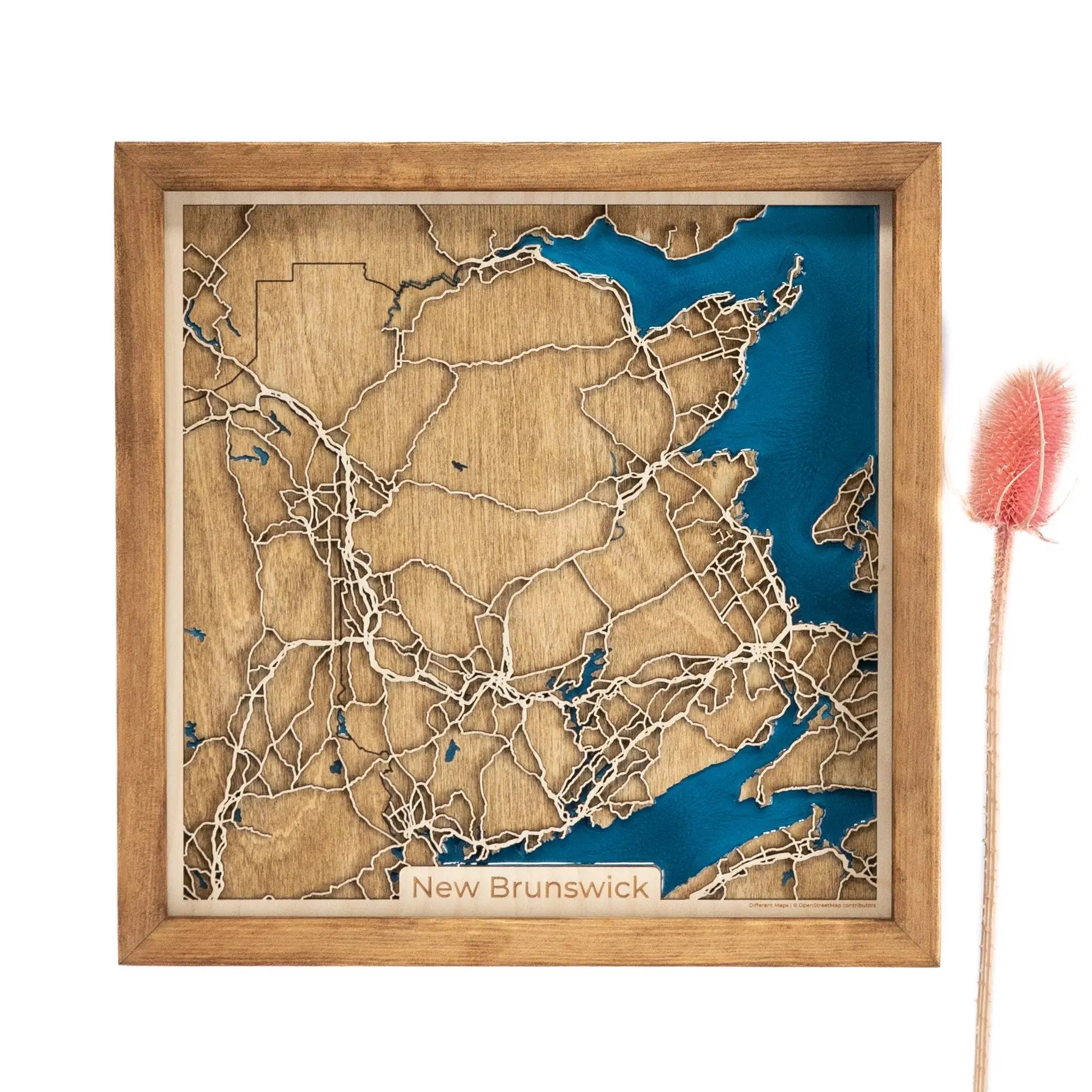 New Brunswick Wood Map