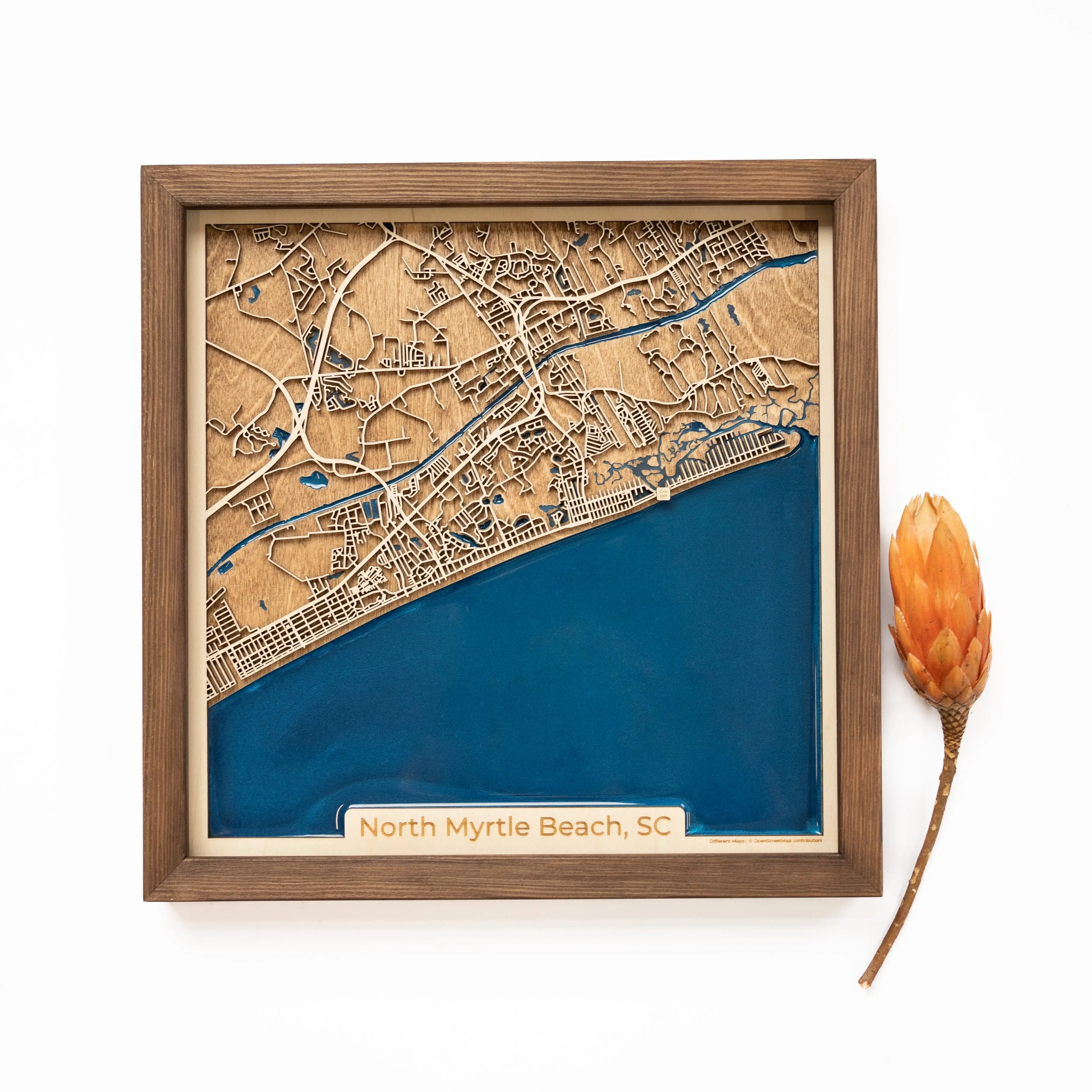 North Myrtle Beach Wood Map